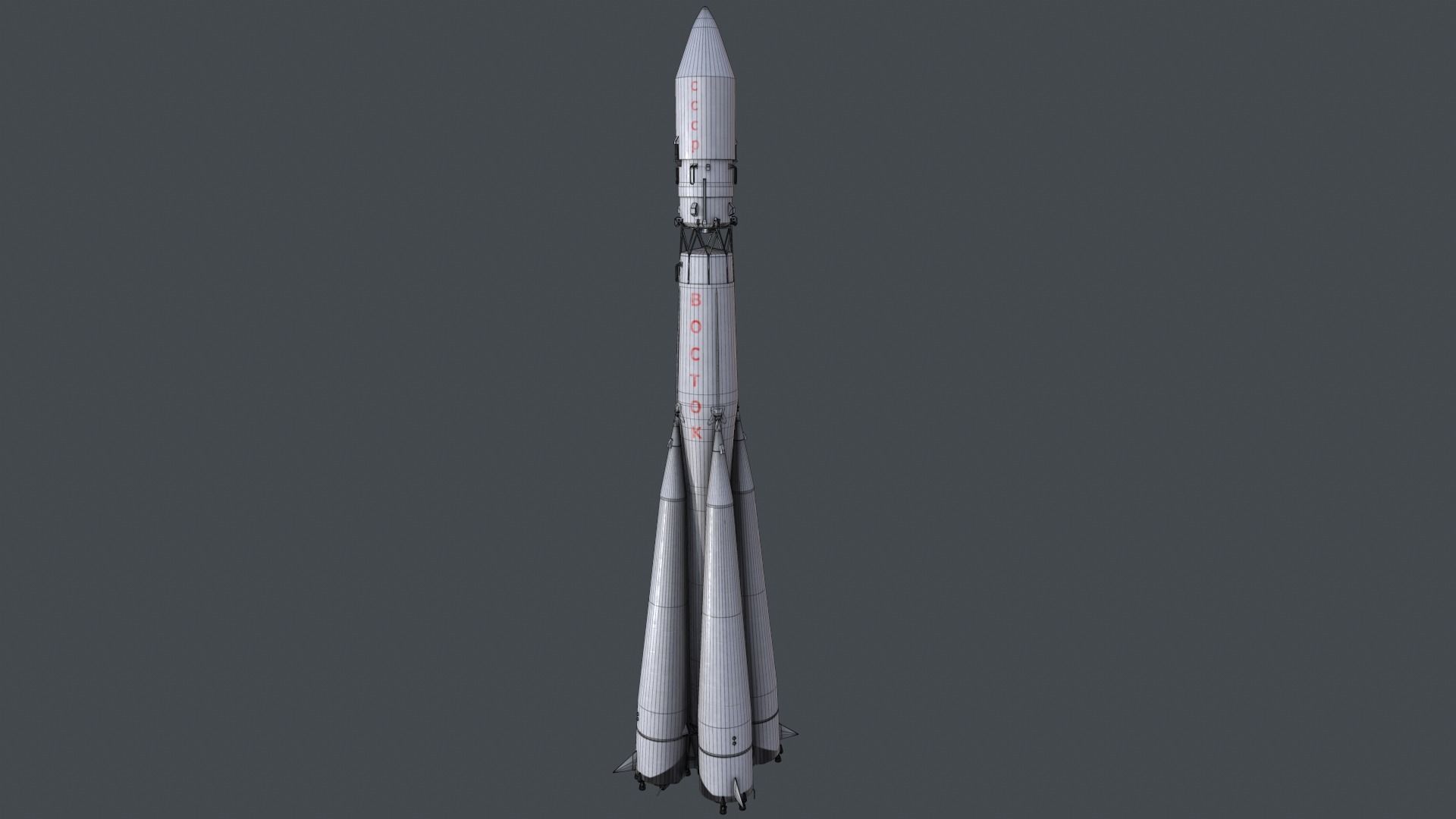 3D model Space Rocket Vostok 1 Low-poly 3D model_1