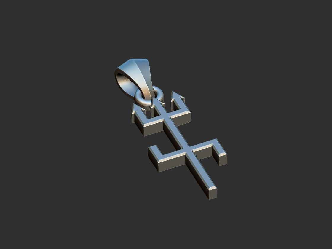 Trident Pendant 3D print model_11