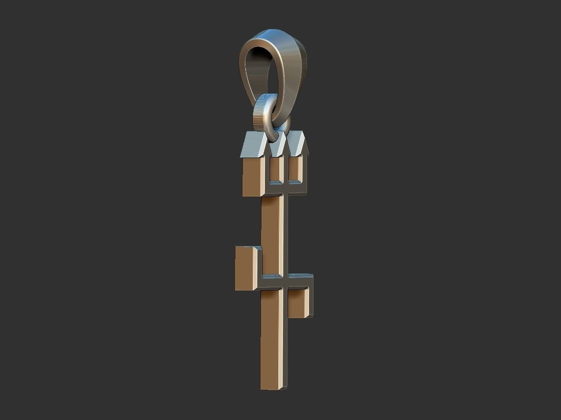 Trident Pendant 3D print model_2