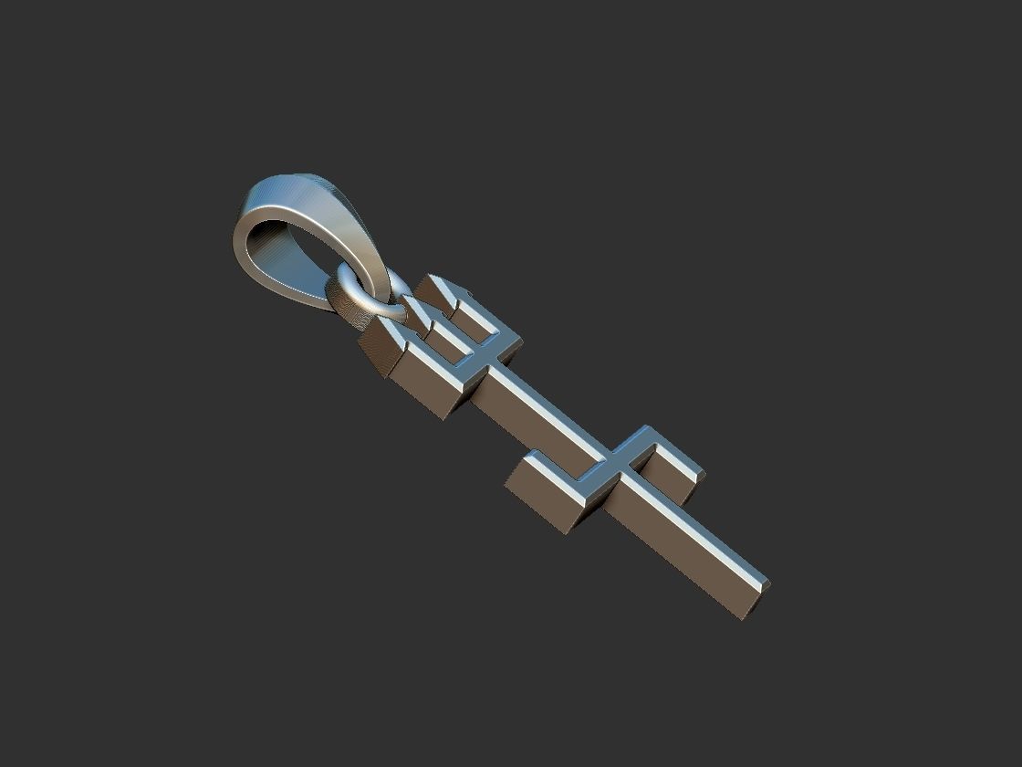 Trident Pendant 3D print model_12