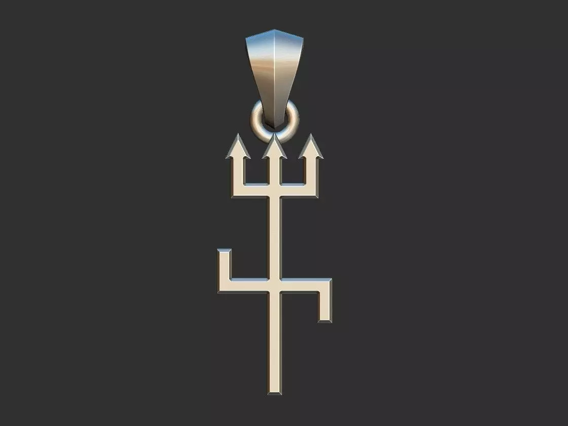 Trident Pendant 3D print model_0