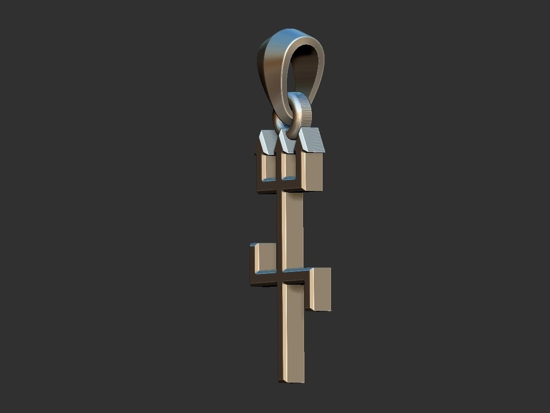Trident Pendant 3D print model_9