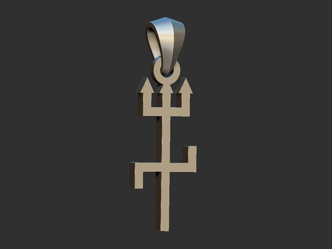Trident Pendant 3D print model_6