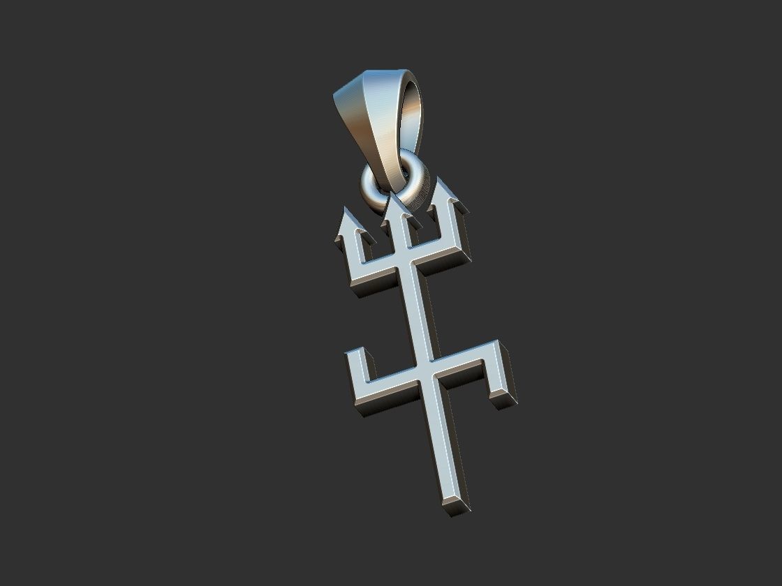 Trident Pendant 3D print model_10