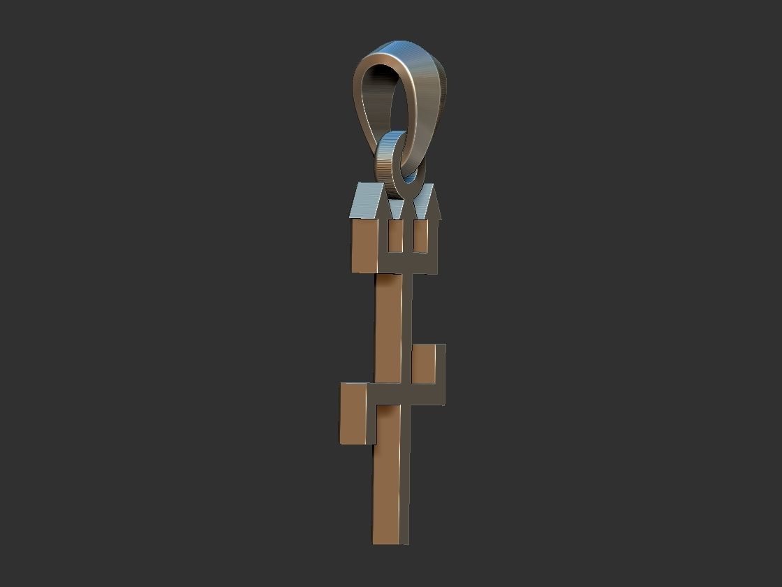 Trident Pendant 3D print model_7