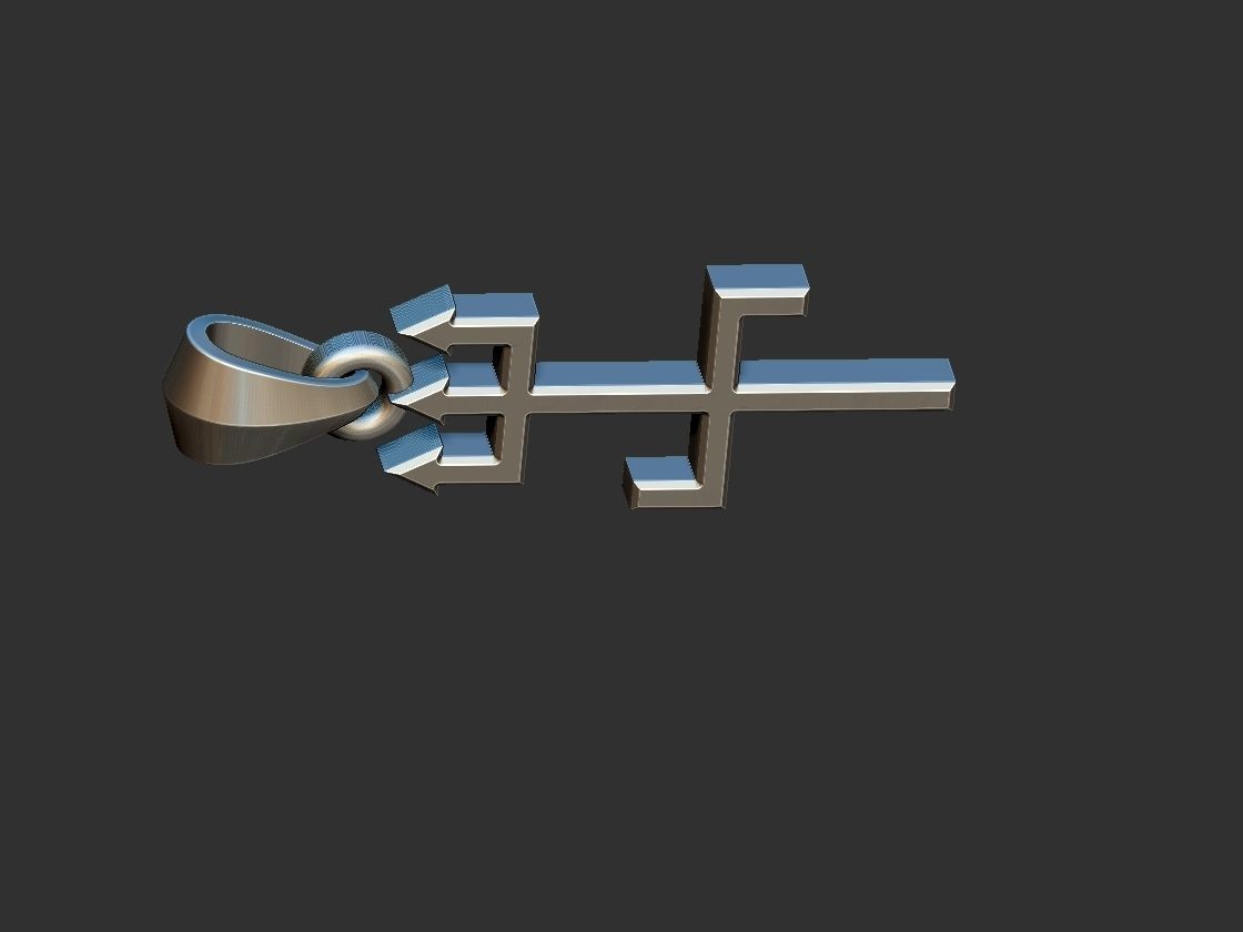 Trident Pendant 3D print model_14