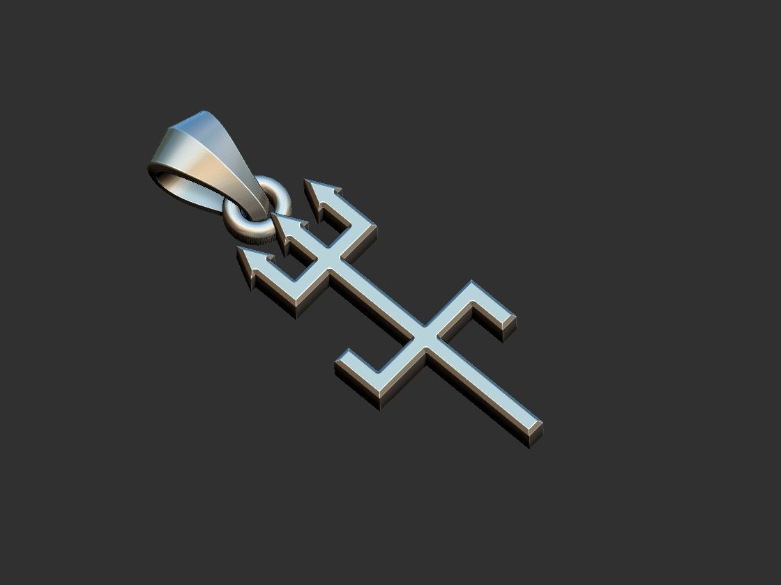 Trident Pendant 3D print model_15