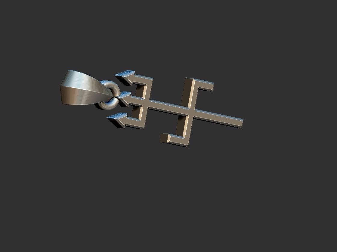 Trident Pendant 3D print model_13