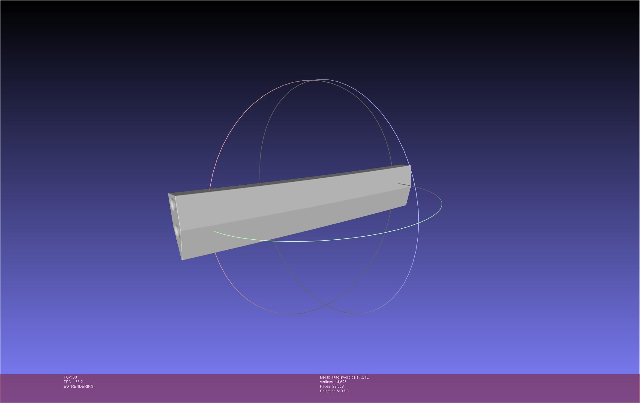 Bleach Saitou Furoufushi Sword And Scabbard 3D print model_64