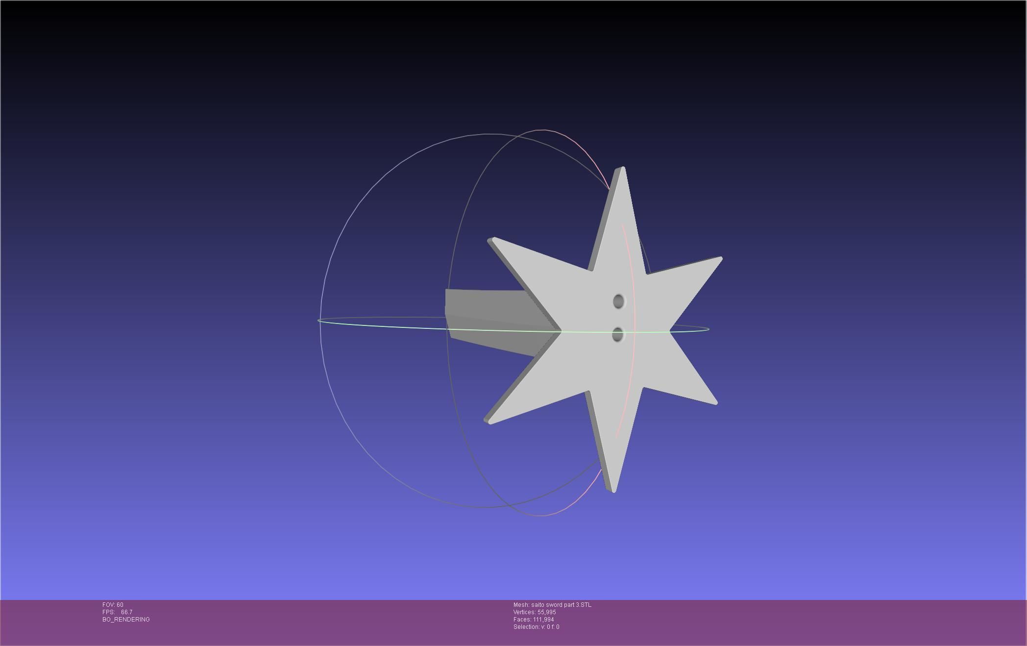 Bleach Saitou Furoufushi Sword And Scabbard 3D print model_55