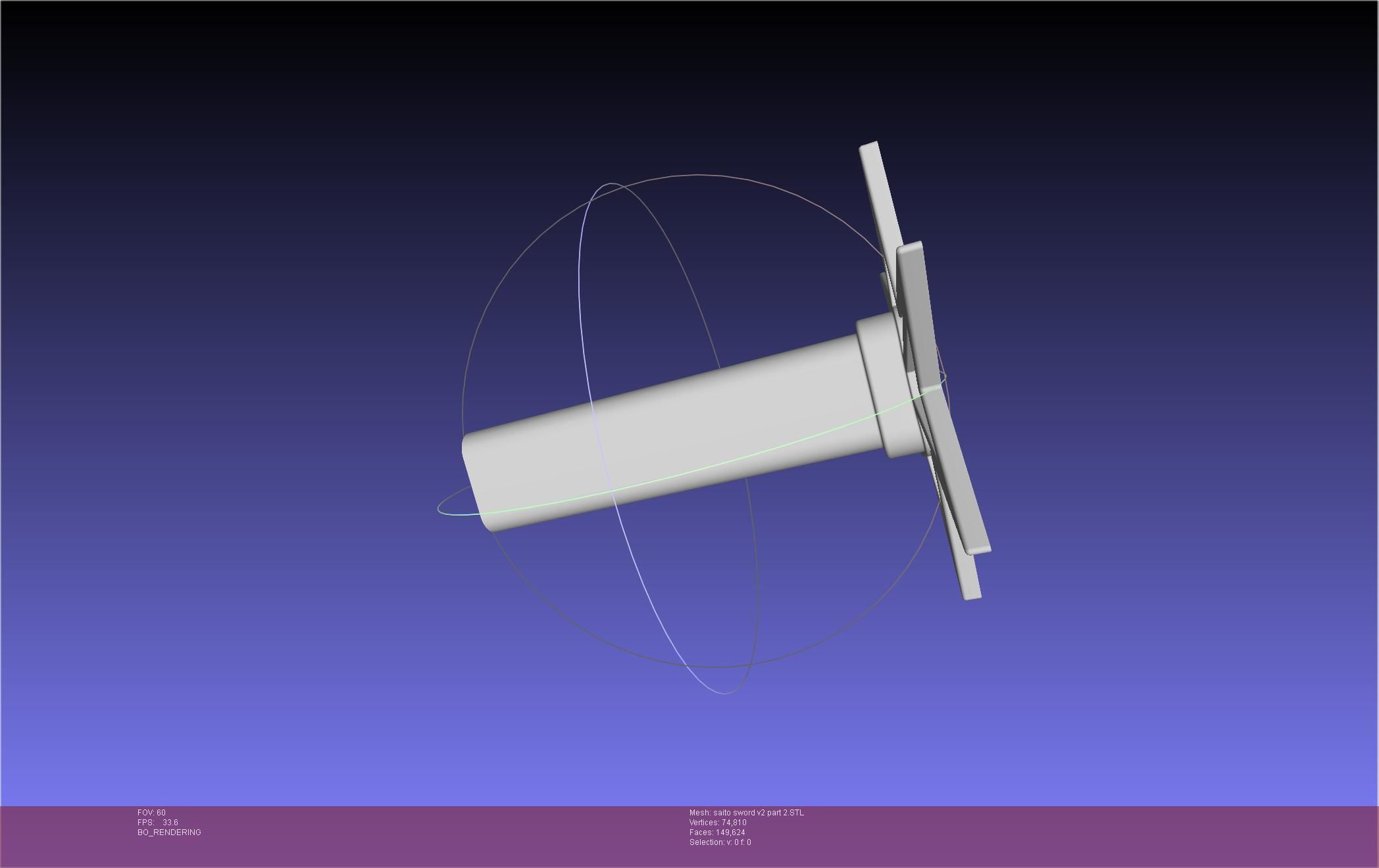 Bleach Saitou Furoufushi Sword And Scabbard 3D print model_130