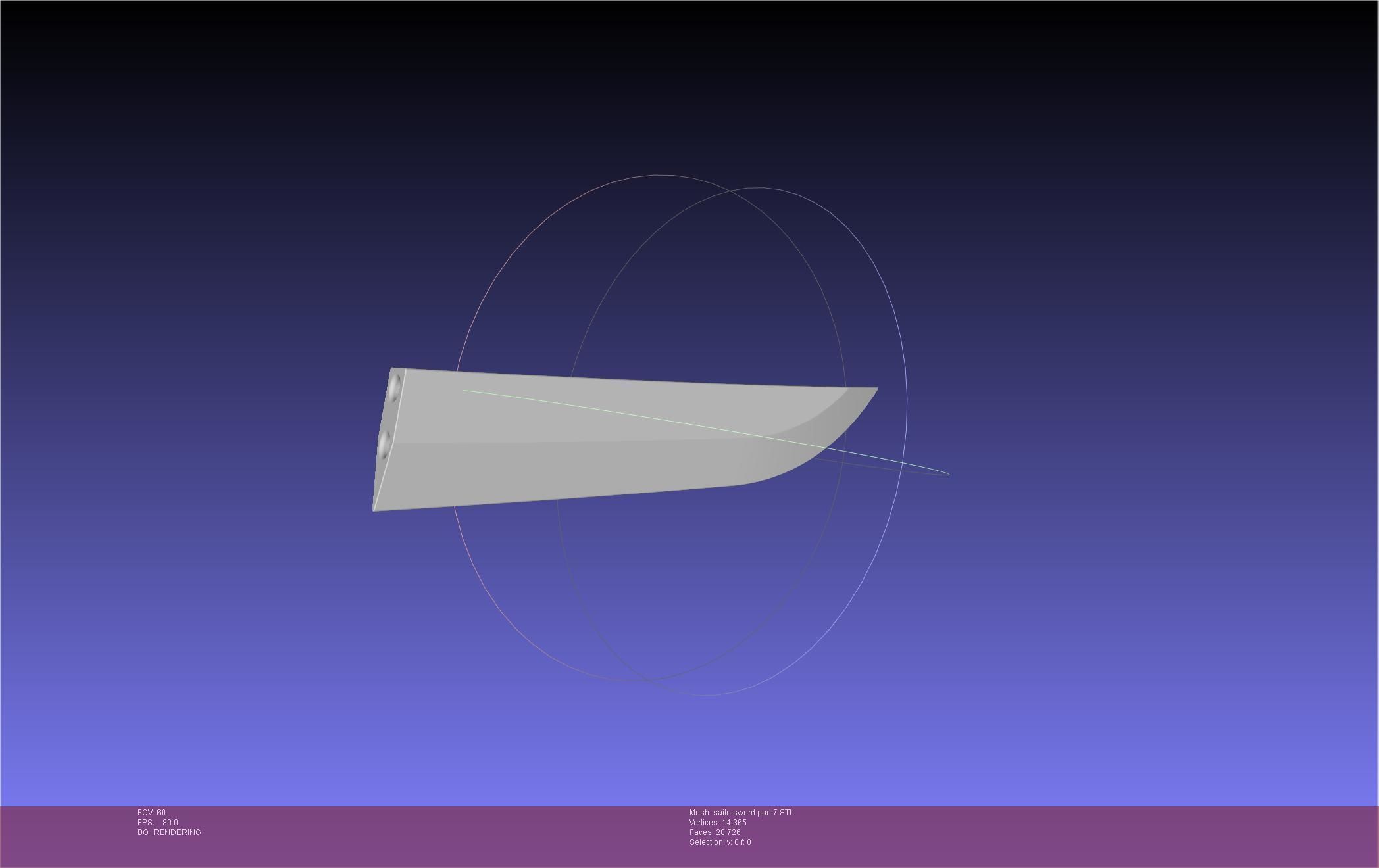 Bleach Saitou Furoufushi Sword And Scabbard 3D print model_85