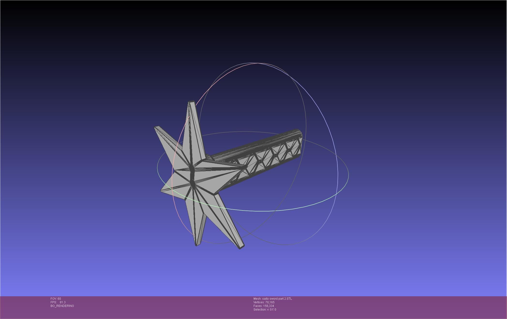 Bleach Saitou Furoufushi Sword And Scabbard 3D print model_51