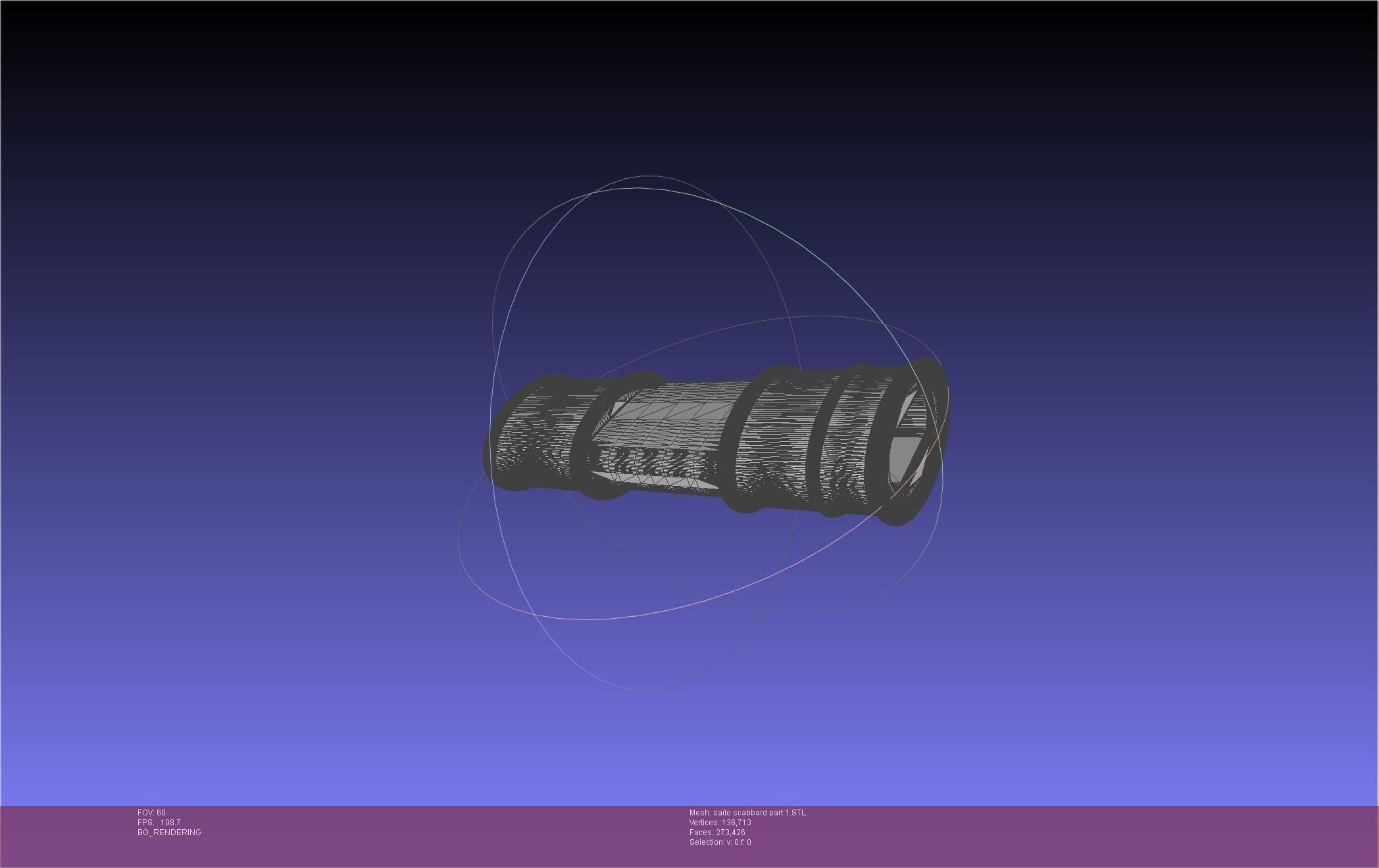 Bleach Saitou Furoufushi Sword And Scabbard 3D print model_96