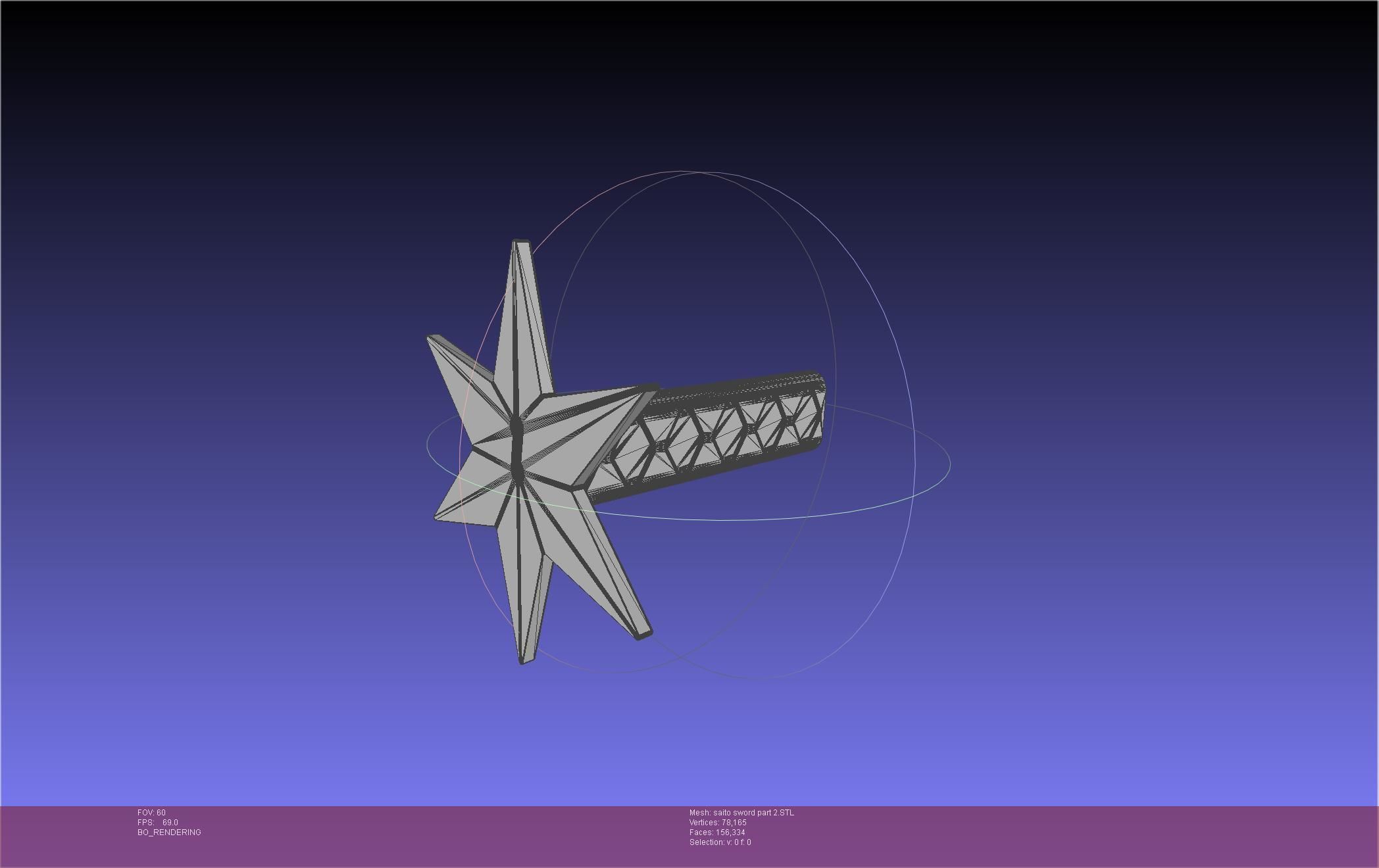 Bleach Saitou Furoufushi Sword And Scabbard 3D print model_50