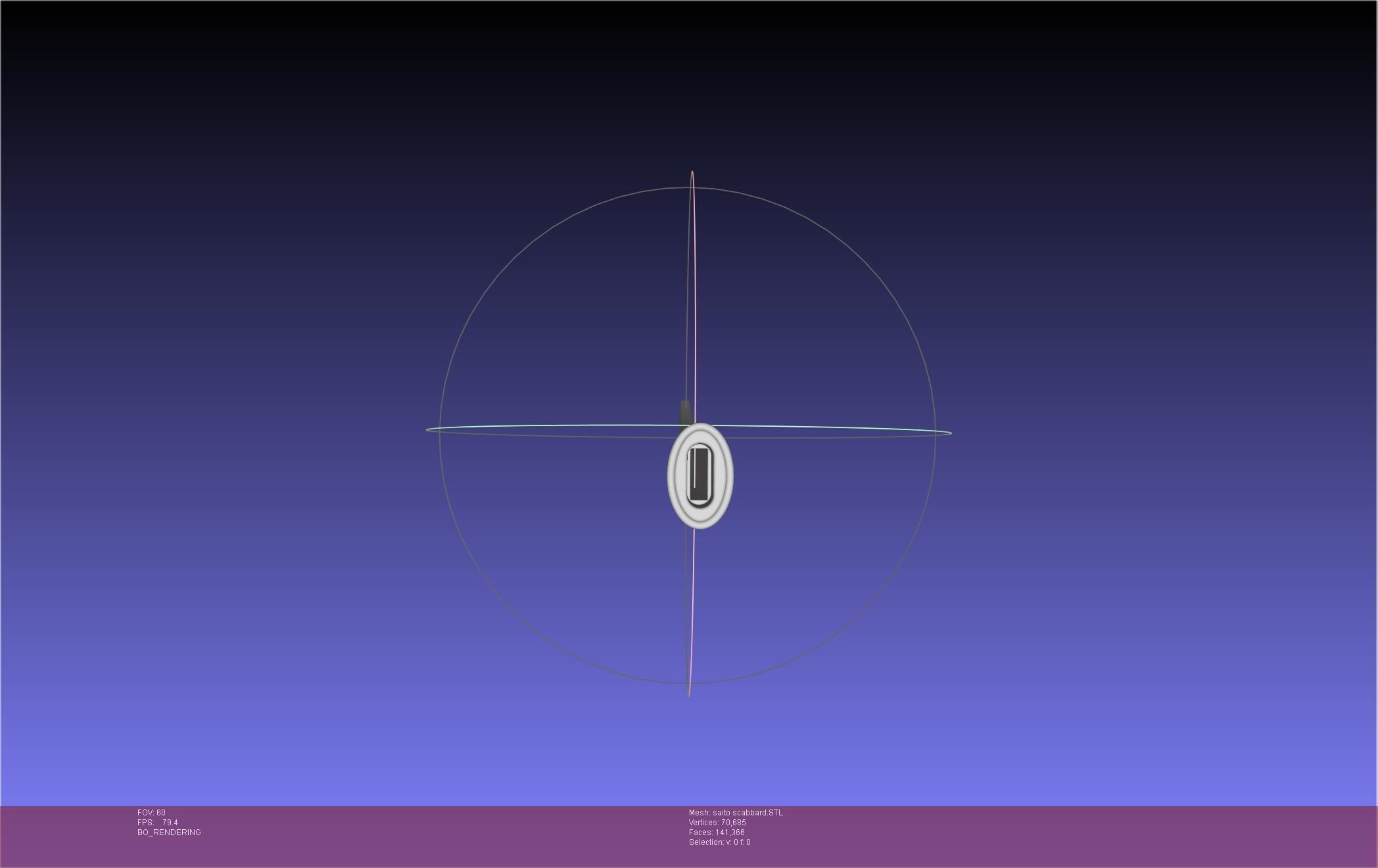 Bleach Saitou Furoufushi Sword And Scabbard 3D print model_18