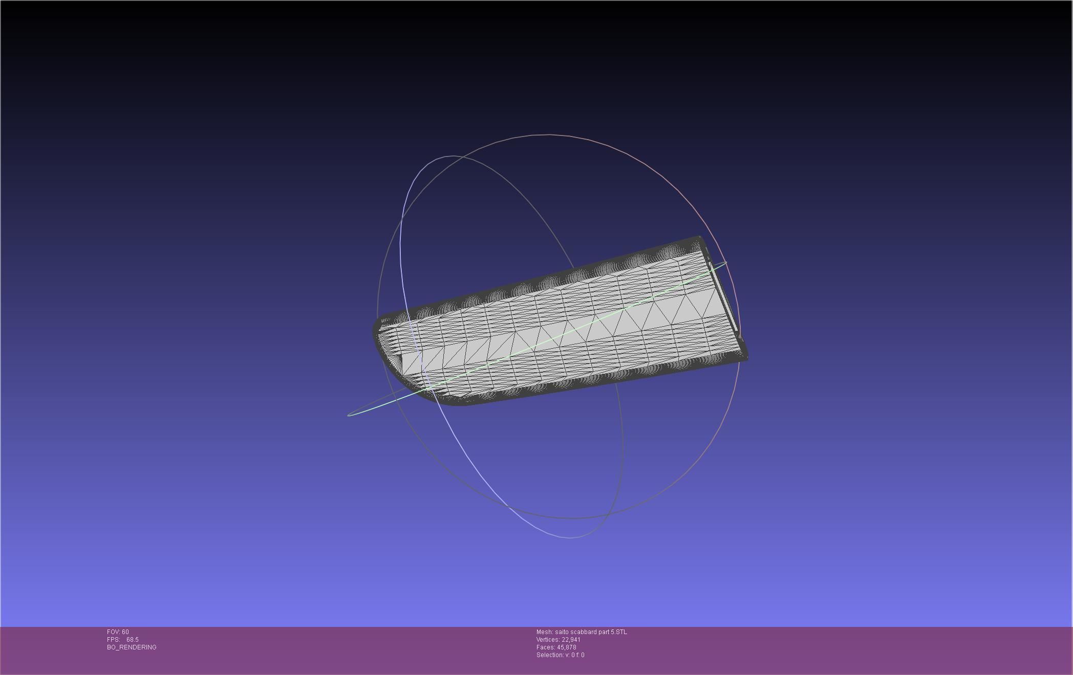 Bleach Saitou Furoufushi Sword And Scabbard 3D print model_110