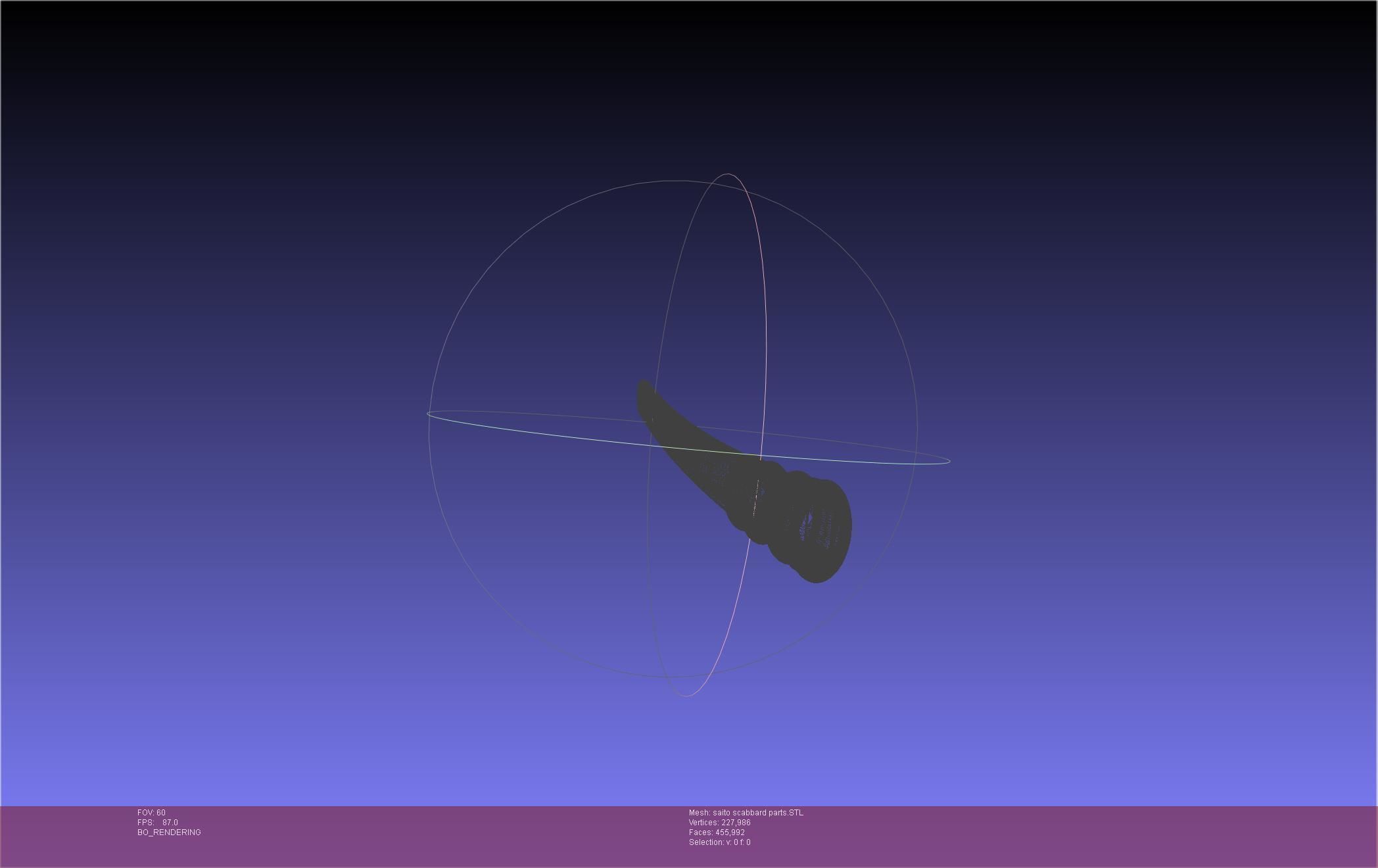 Bleach Saitou Furoufushi Sword And Scabbard 3D print model_41