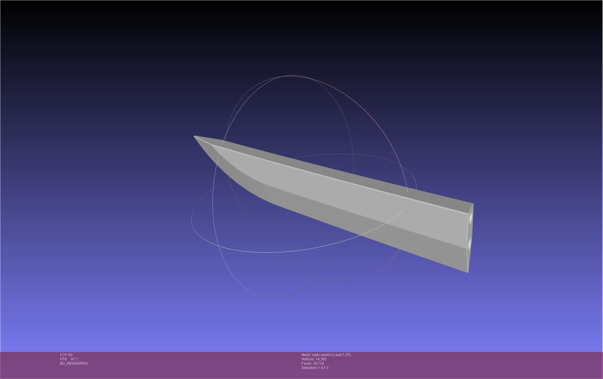 Bleach Saitou Furoufushi Sword And Scabbard 3D print model_148