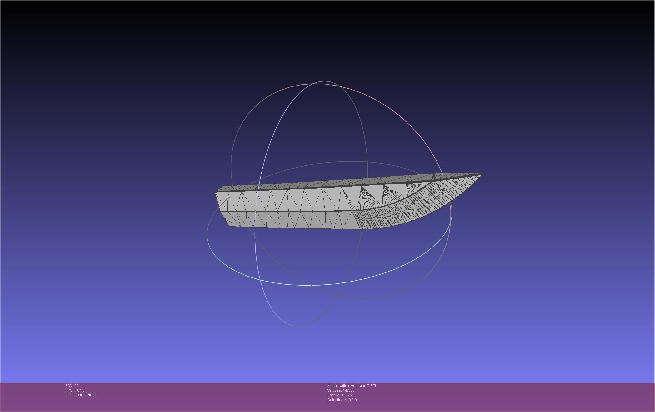 Bleach Saitou Furoufushi Sword And Scabbard 3D print model_79