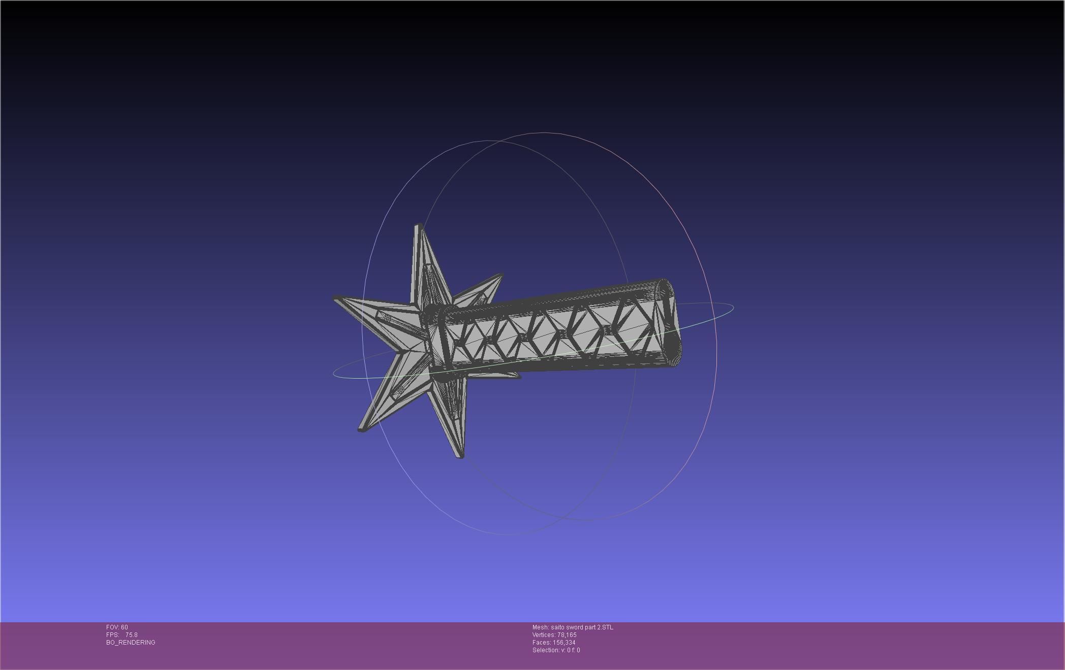 Bleach Saitou Furoufushi Sword And Scabbard 3D print model_53