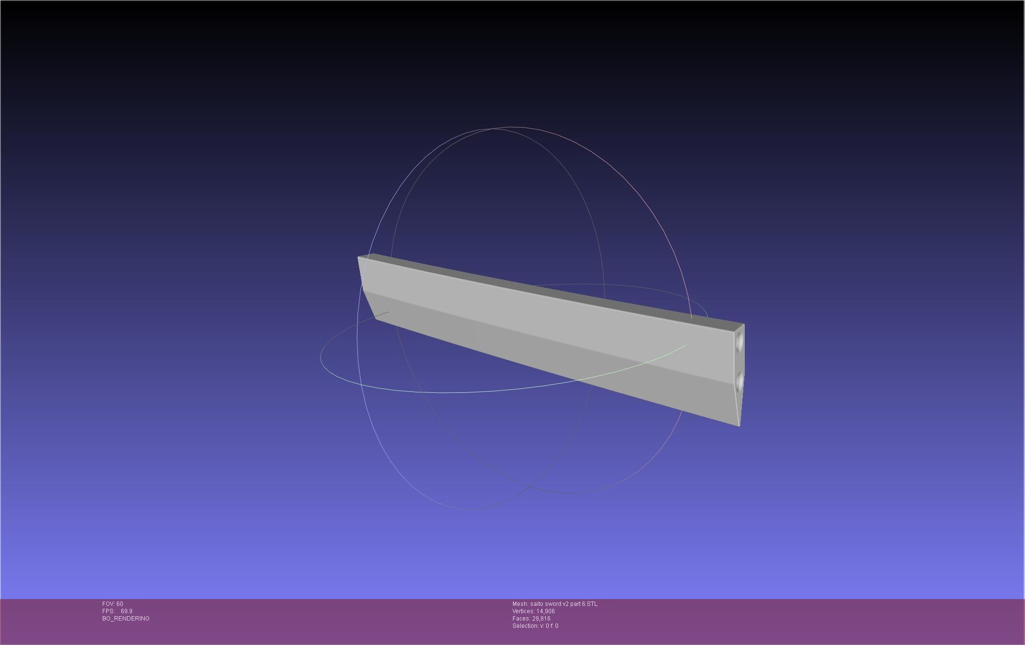 Bleach Saitou Furoufushi Sword And Scabbard 3D print model_145