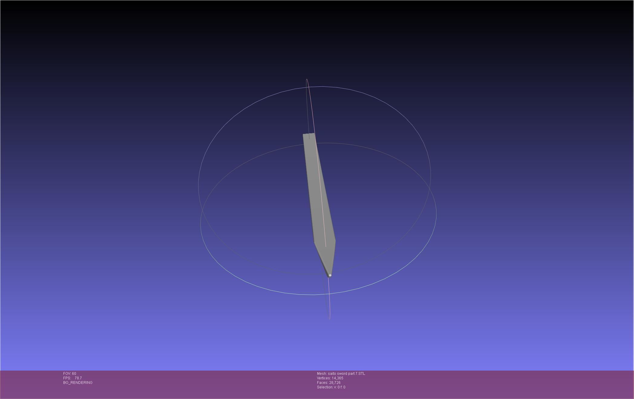 Bleach Saitou Furoufushi Sword And Scabbard 3D print model_84