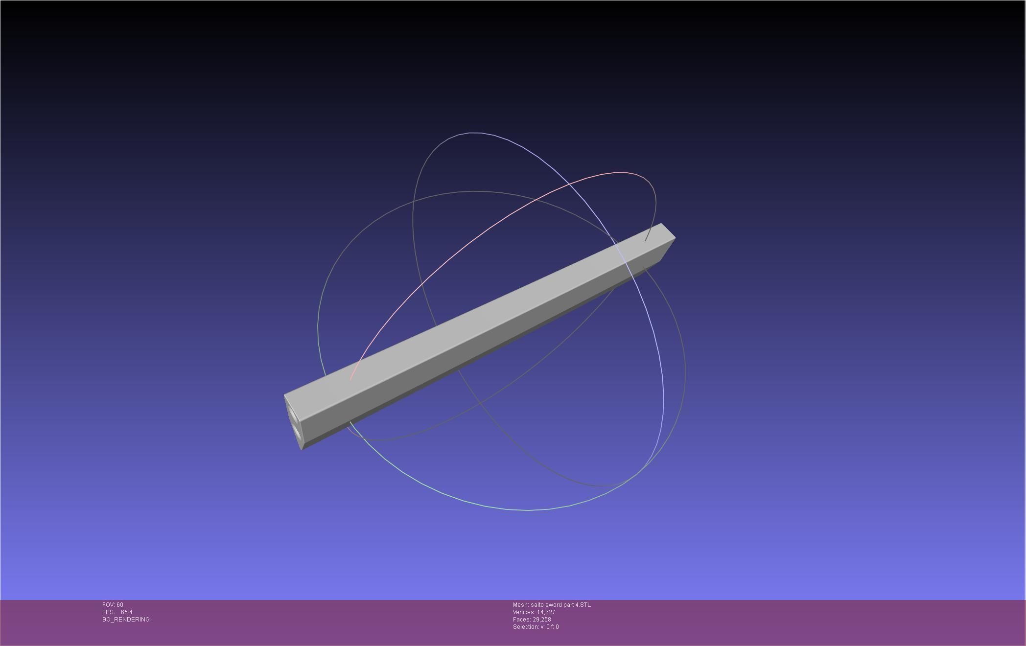 Bleach Saitou Furoufushi Sword And Scabbard 3D print model_66