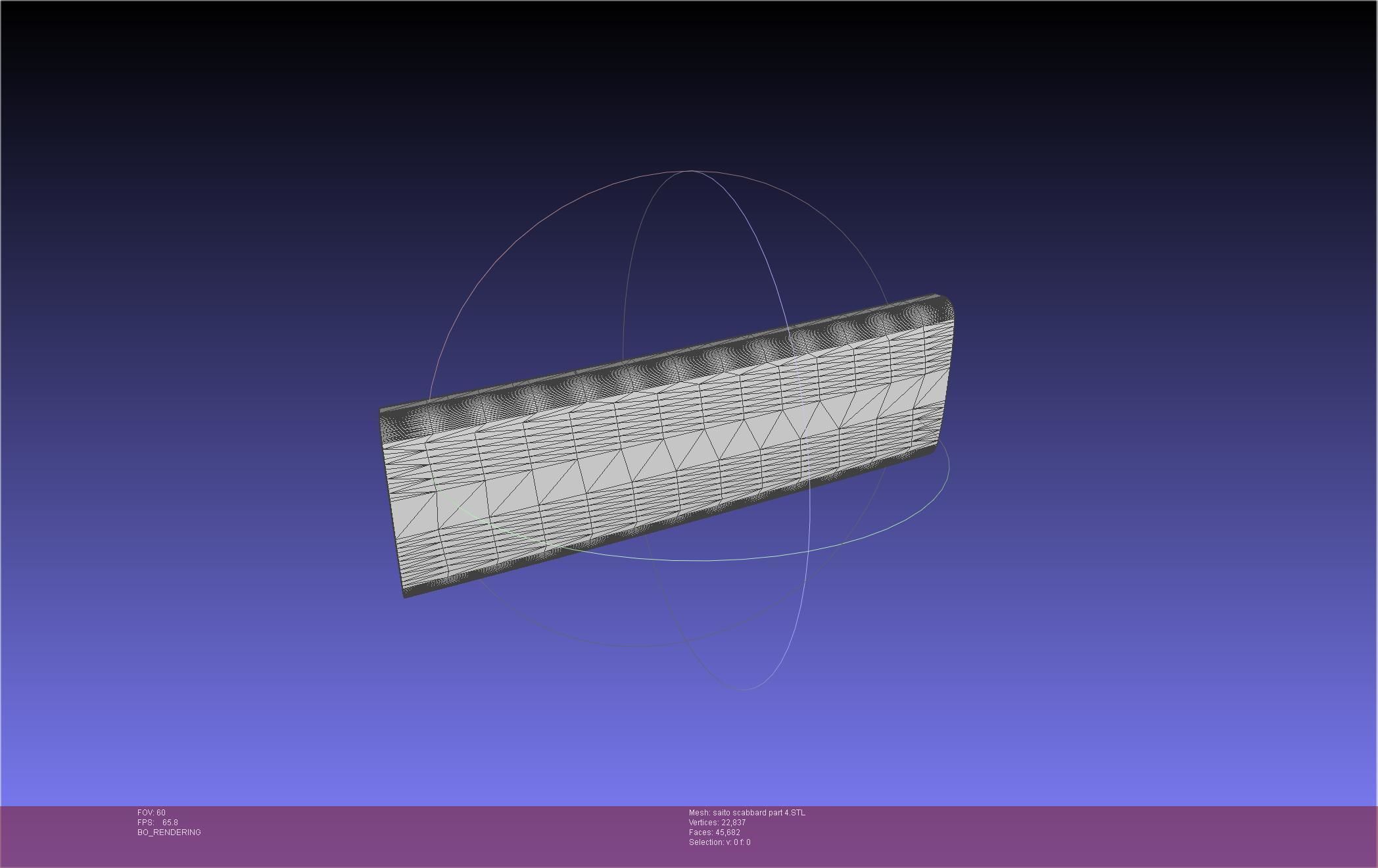 Bleach Saitou Furoufushi Sword And Scabbard 3D print model_104