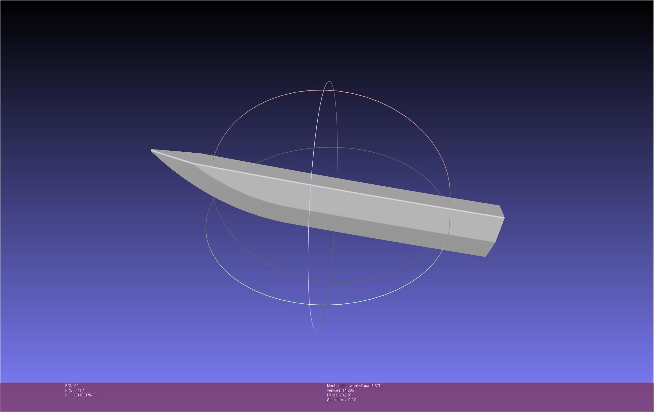 Bleach Saitou Furoufushi Sword And Scabbard 3D print model_147