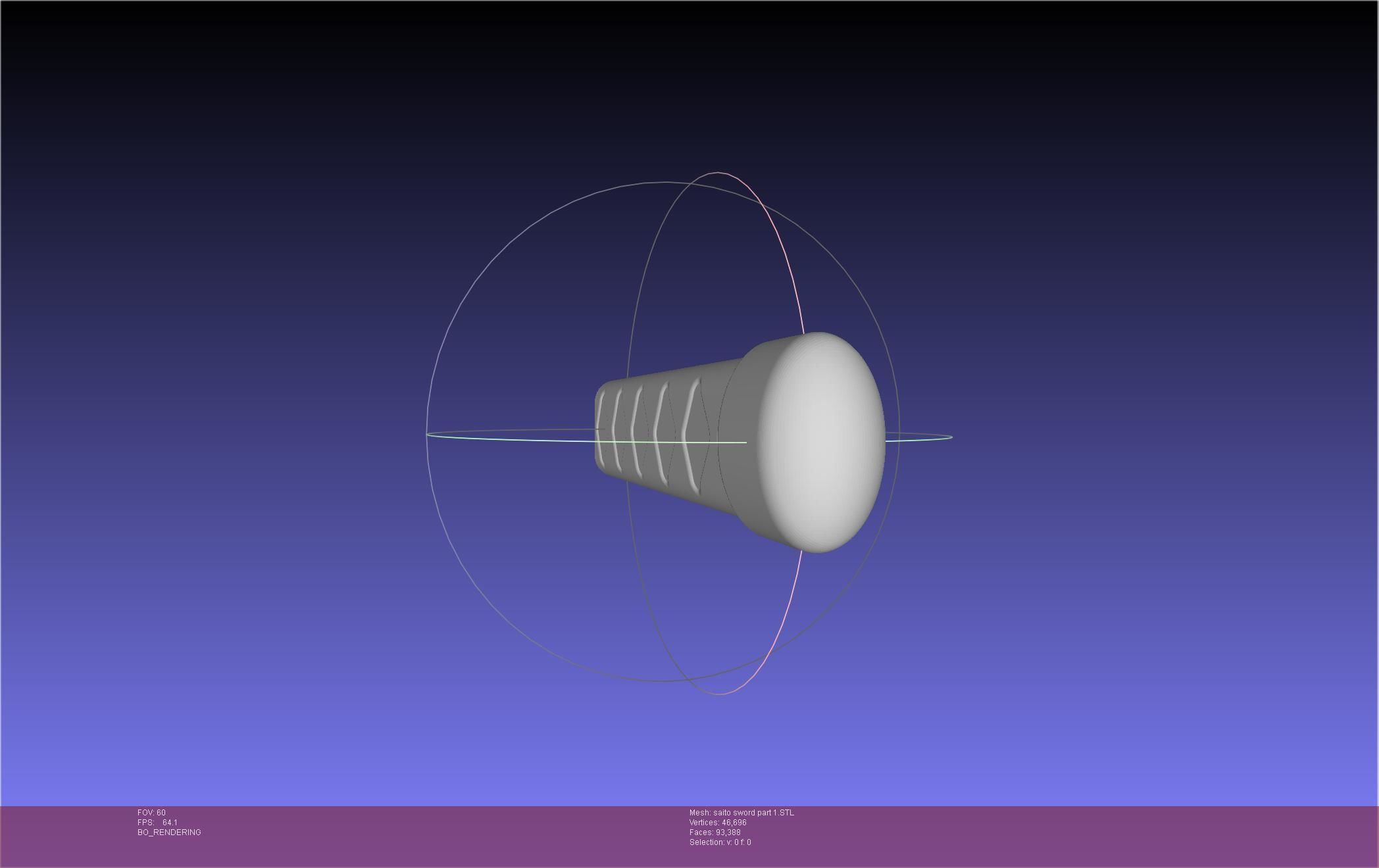 Bleach Saitou Furoufushi Sword And Scabbard 3D print model_43