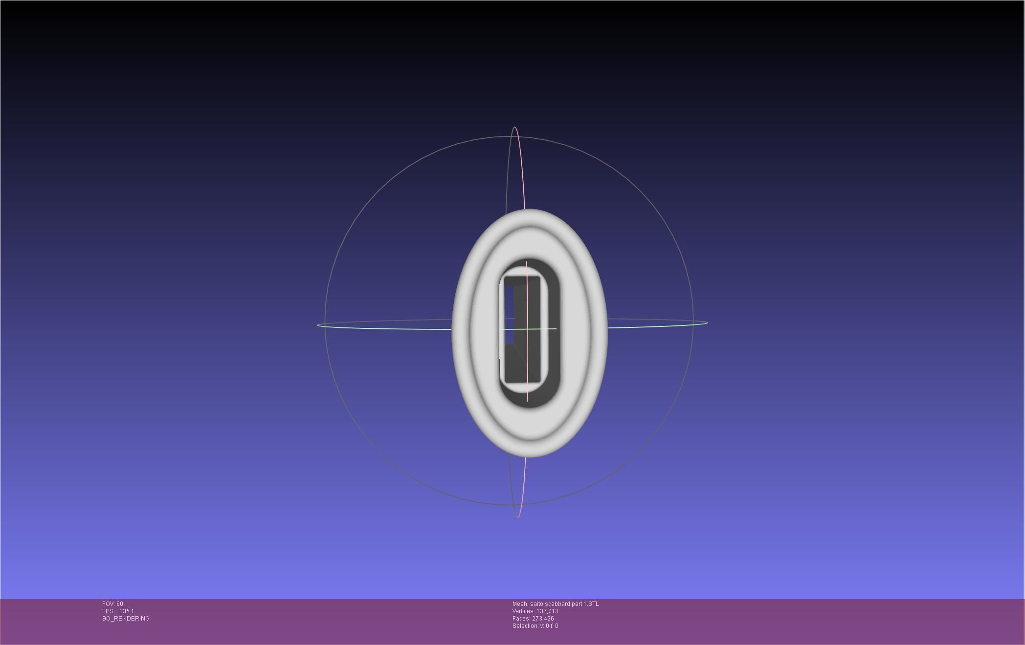 Bleach Saitou Furoufushi Sword And Scabbard 3D print model_86