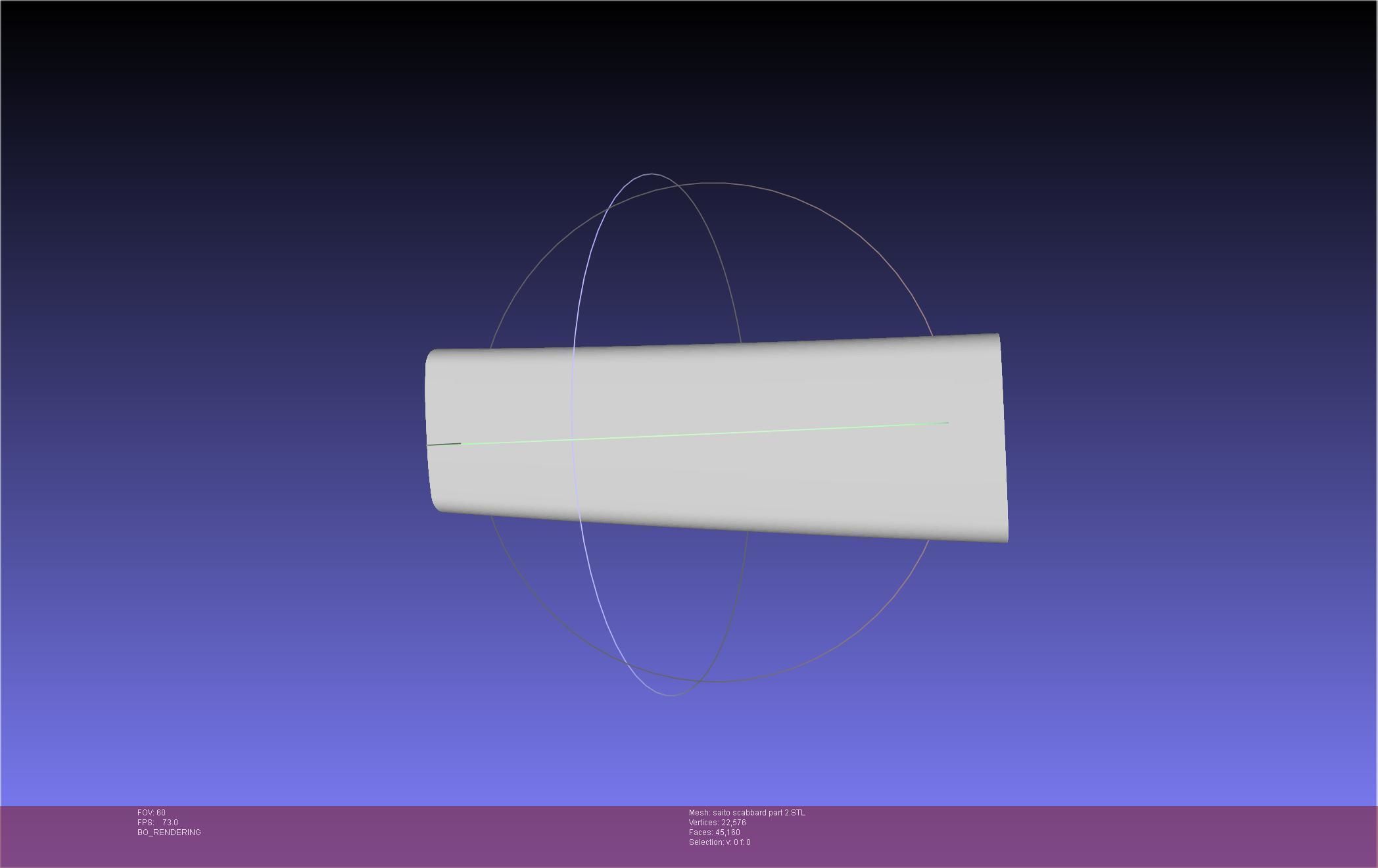 Bleach Saitou Furoufushi Sword And Scabbard 3D print model_98