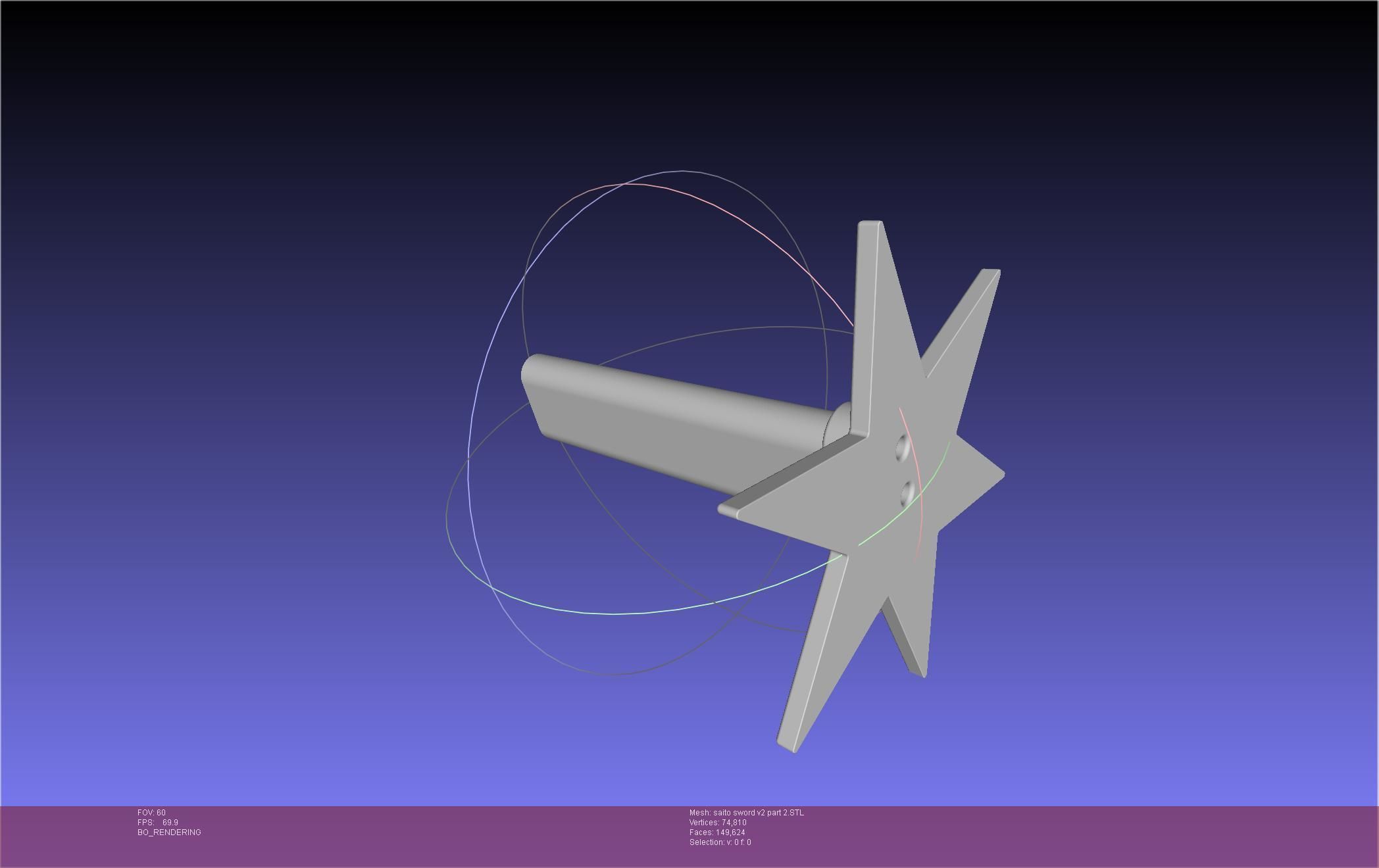 Bleach Saitou Furoufushi Sword And Scabbard 3D print model_132