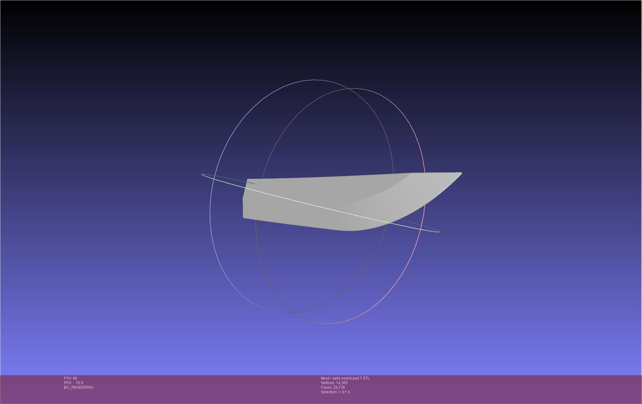 Bleach Saitou Furoufushi Sword And Scabbard 3D print model_83