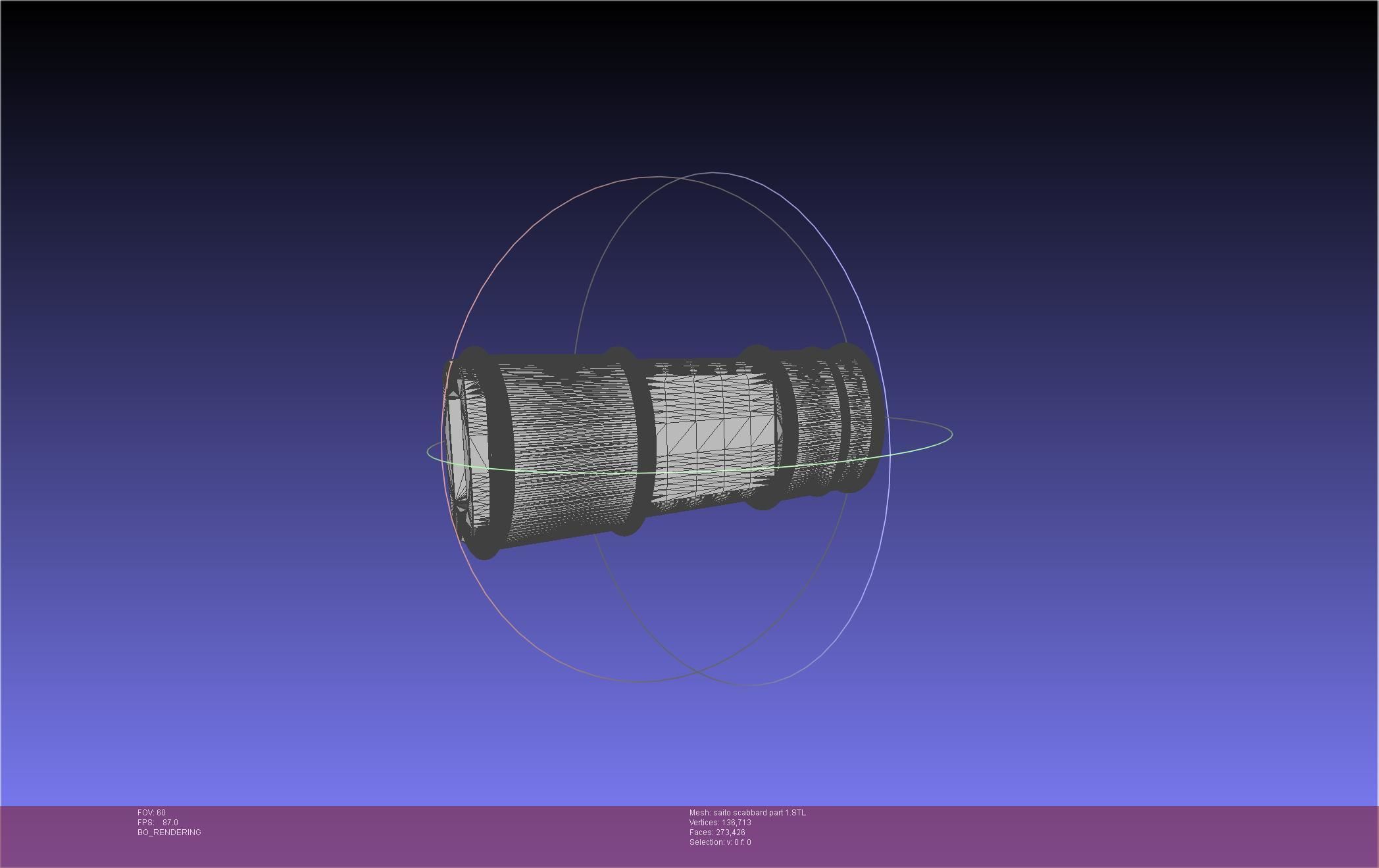 Bleach Saitou Furoufushi Sword And Scabbard 3D print model_93