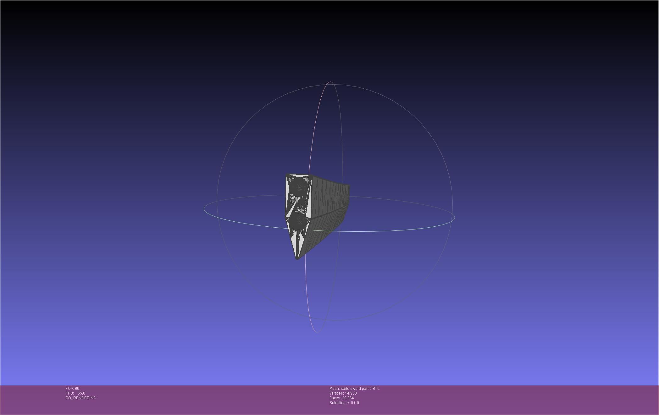 Bleach Saitou Furoufushi Sword And Scabbard 3D print model_72