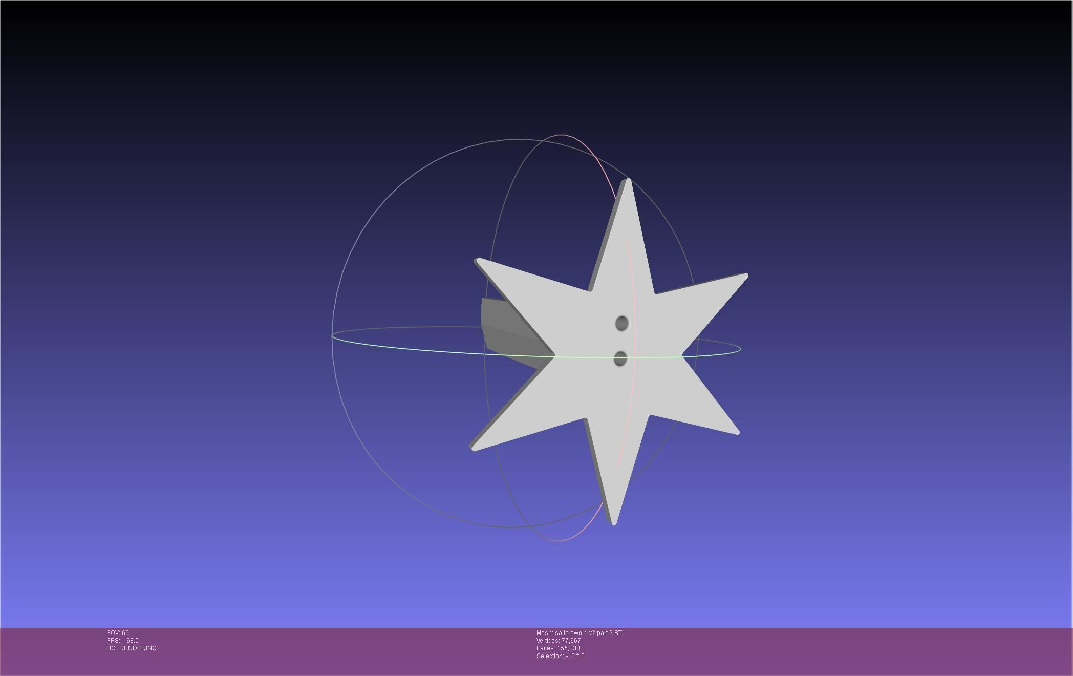 Bleach Saitou Furoufushi Sword And Scabbard 3D print model_134