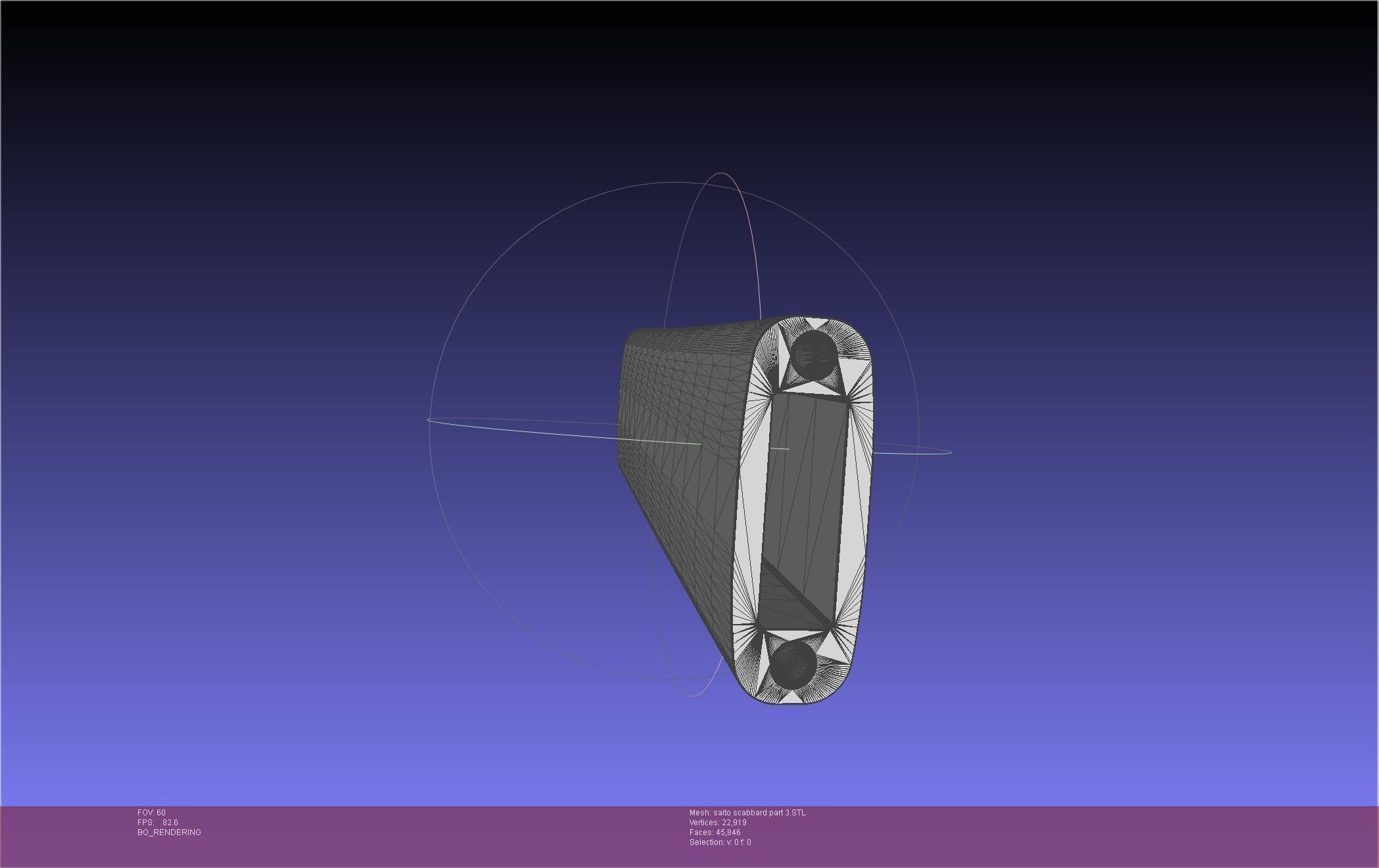 Bleach Saitou Furoufushi Sword And Scabbard 3D print model_102