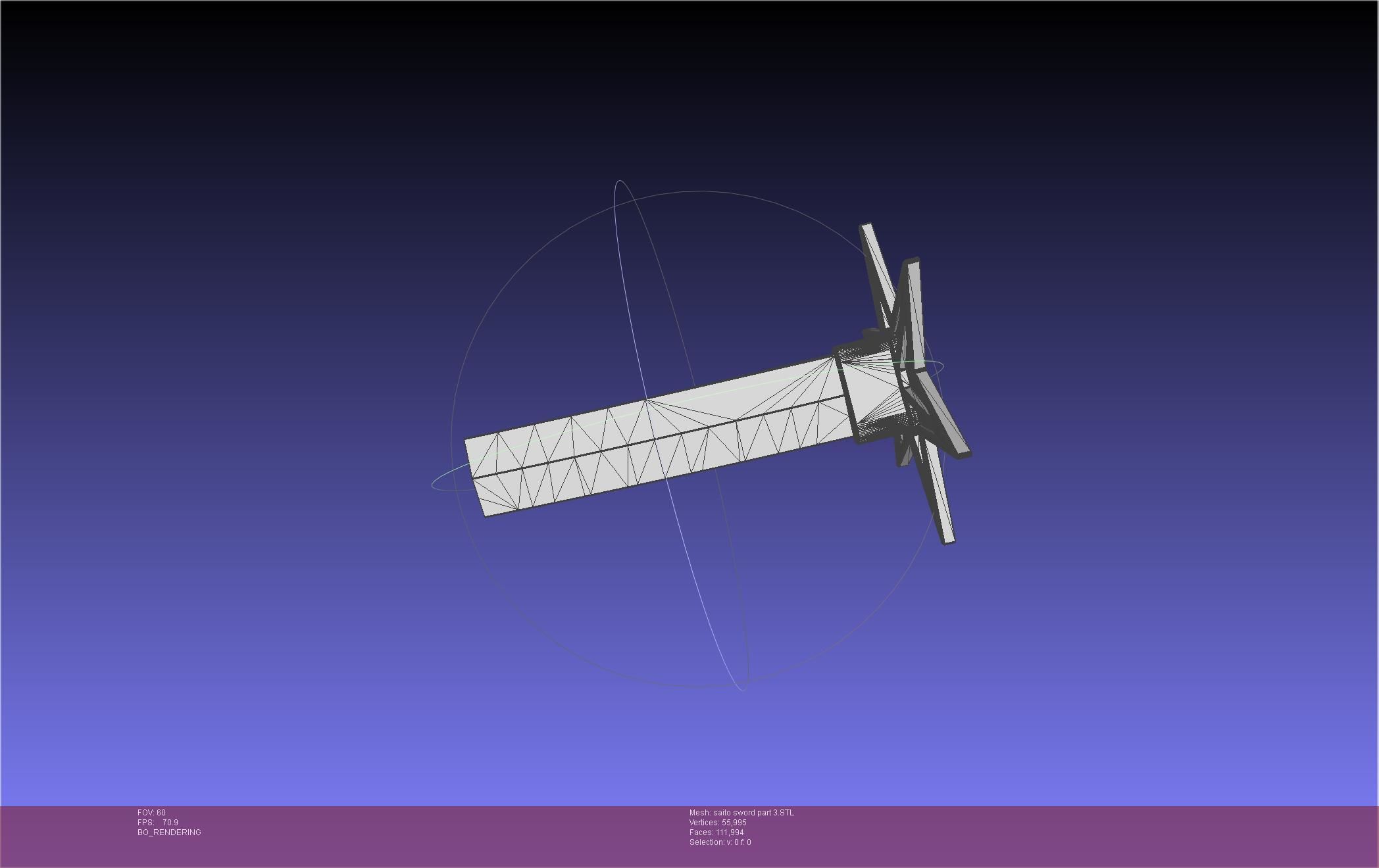 Bleach Saitou Furoufushi Sword And Scabbard 3D print model_62