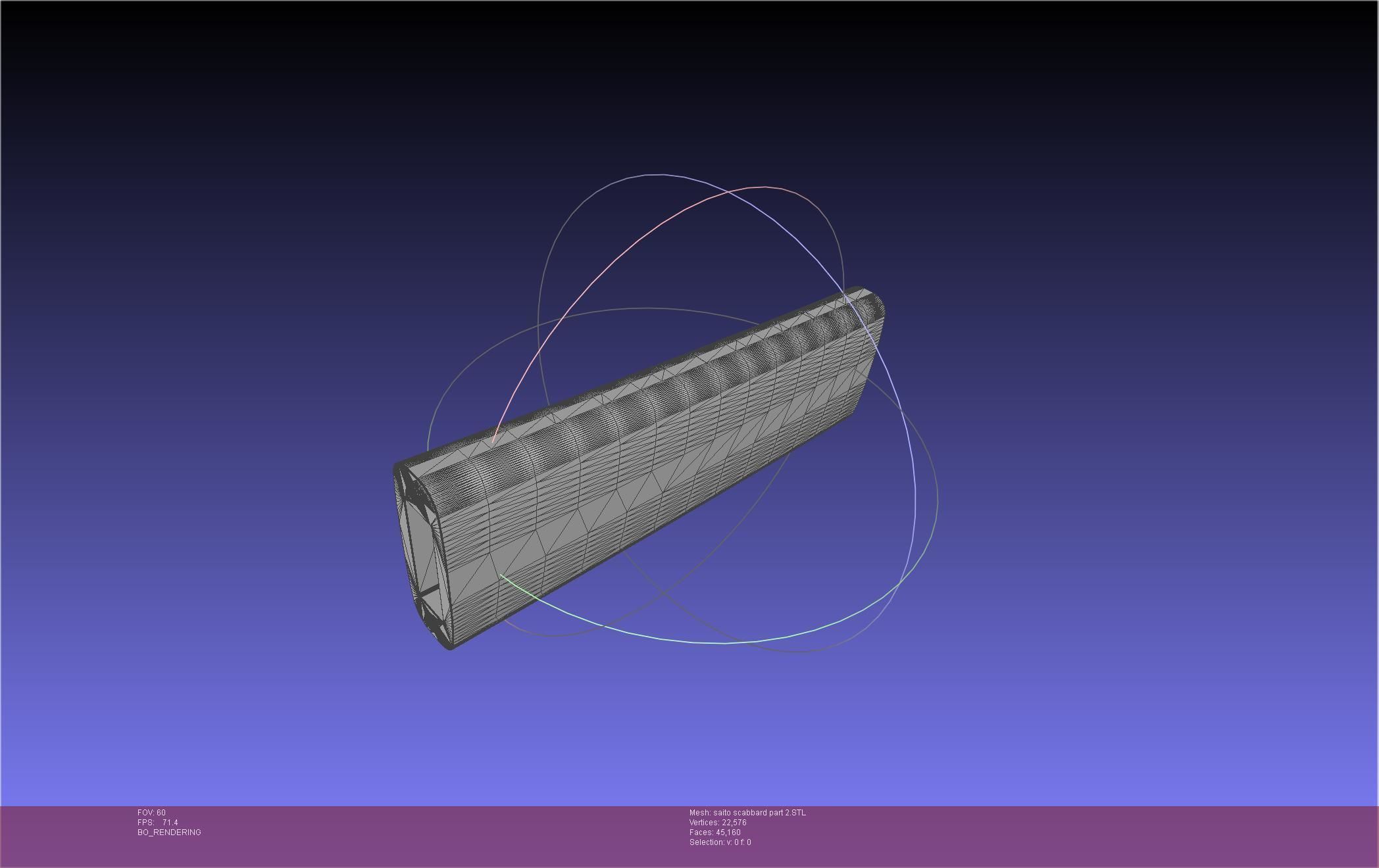 Bleach Saitou Furoufushi Sword And Scabbard 3D print model_100