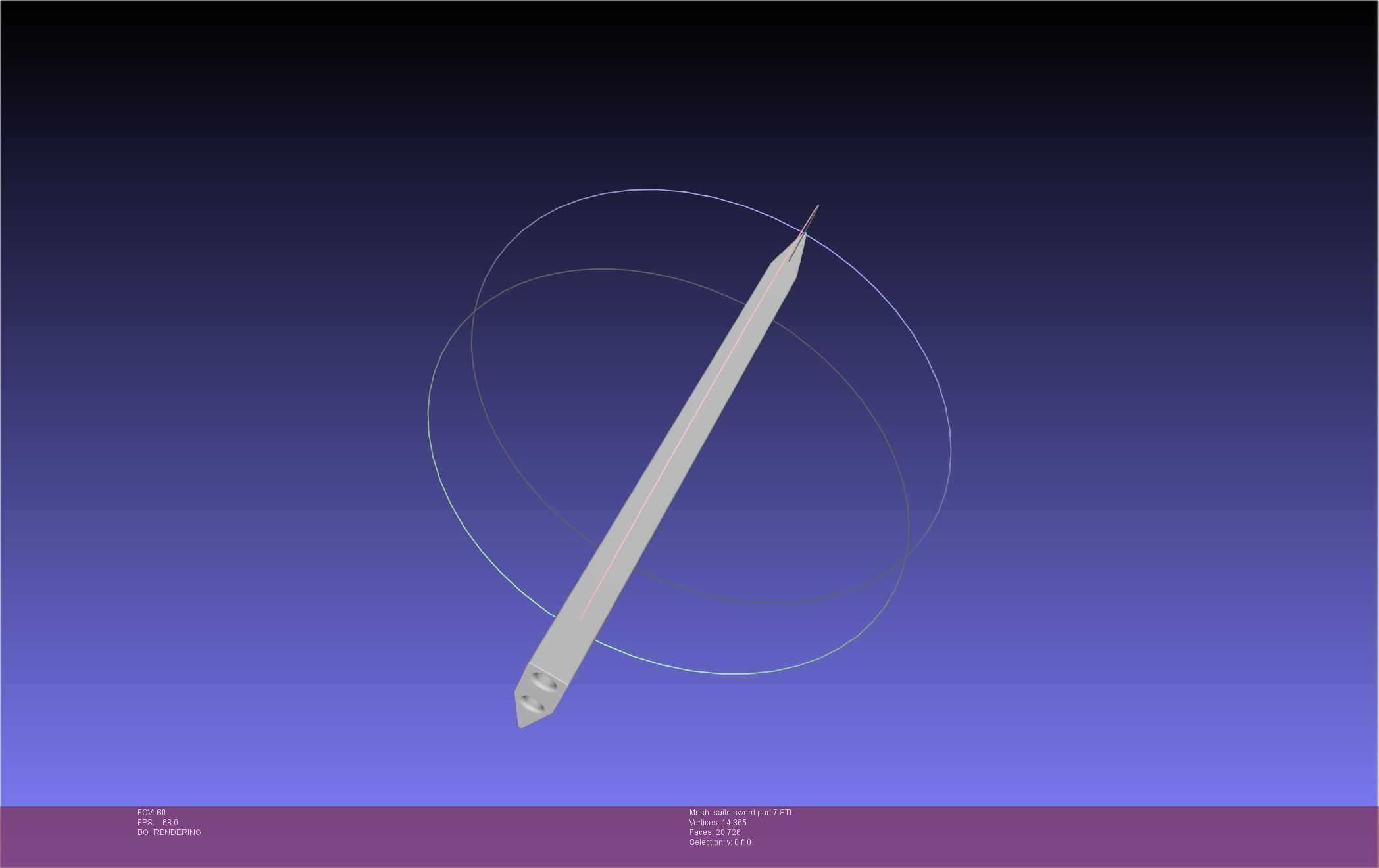 Bleach Saitou Furoufushi Sword And Scabbard 3D print model_81