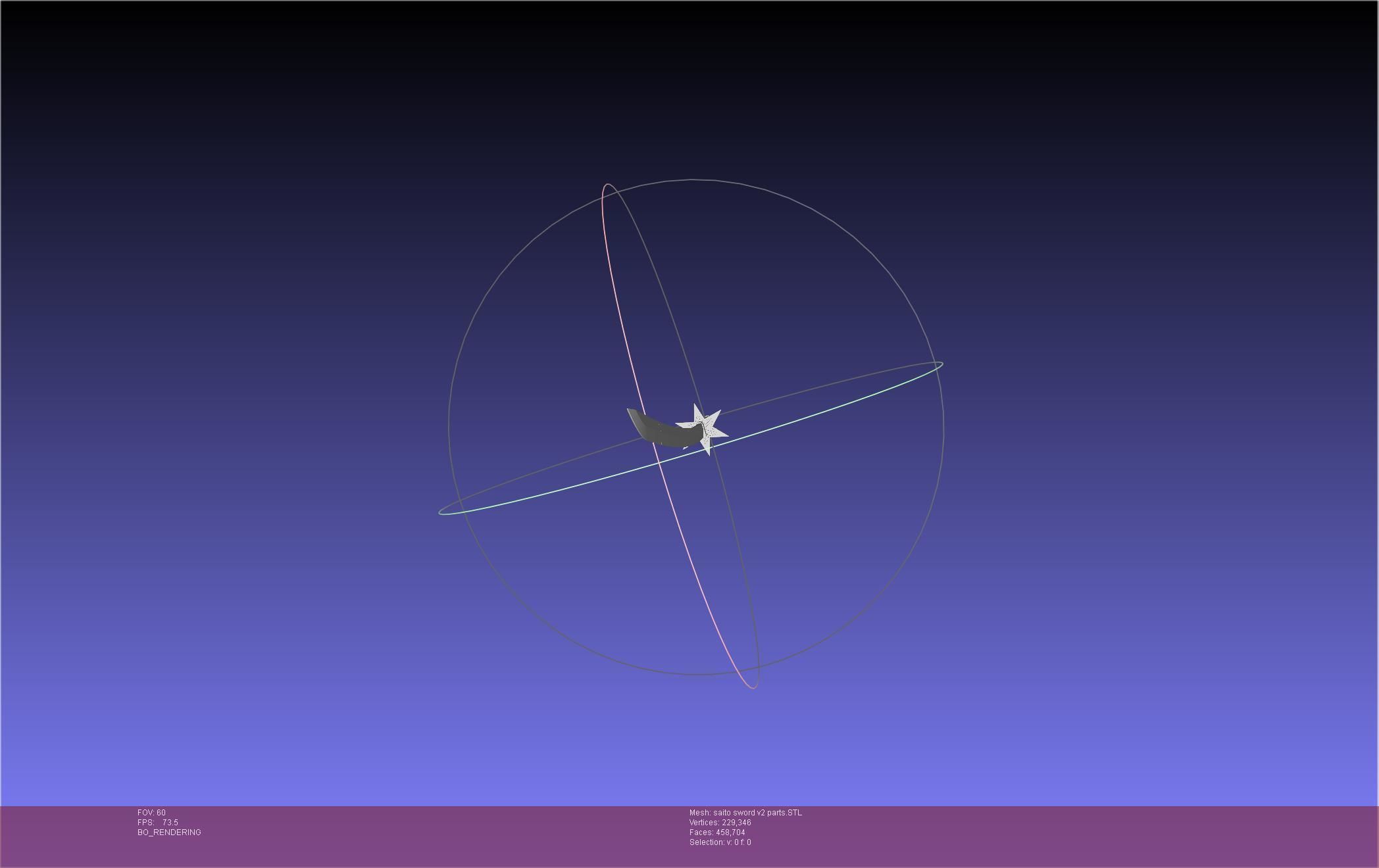 Bleach Saitou Furoufushi Sword And Scabbard 3D print model_120