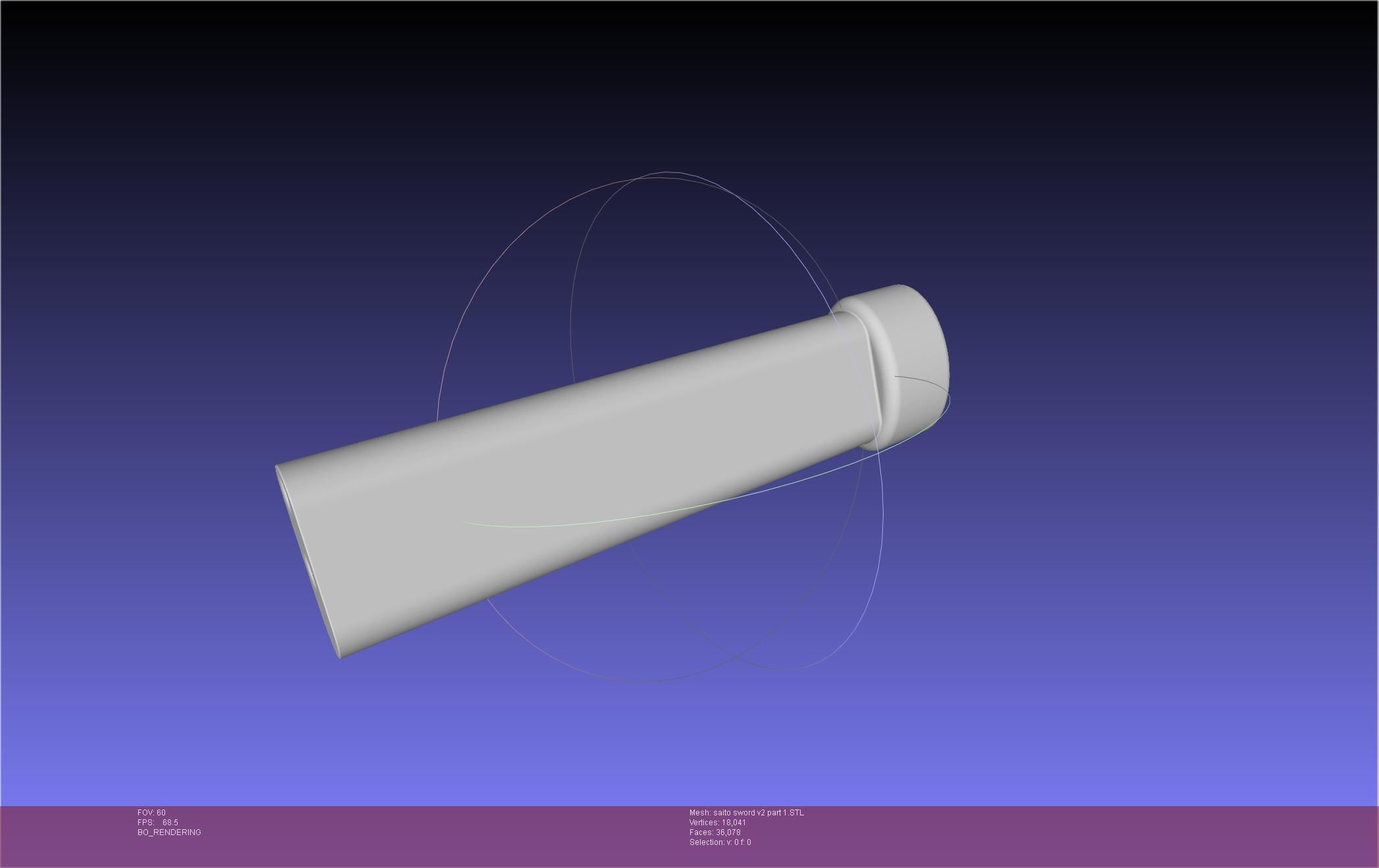 Bleach Saitou Furoufushi Sword And Scabbard 3D print model_127