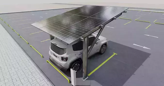 Solar Carport Type 1 3D model