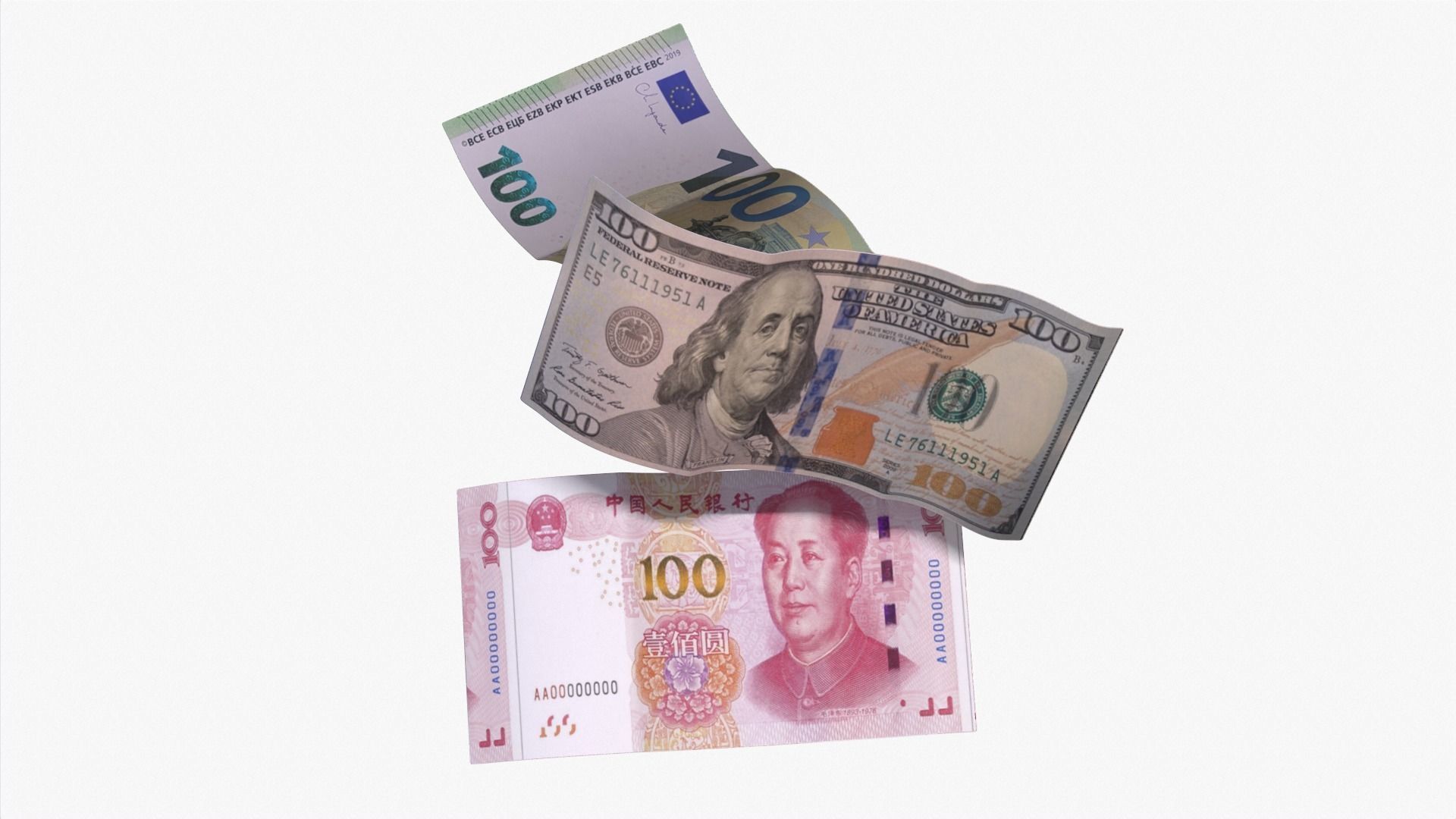 cash money Low-poly 3D model_10