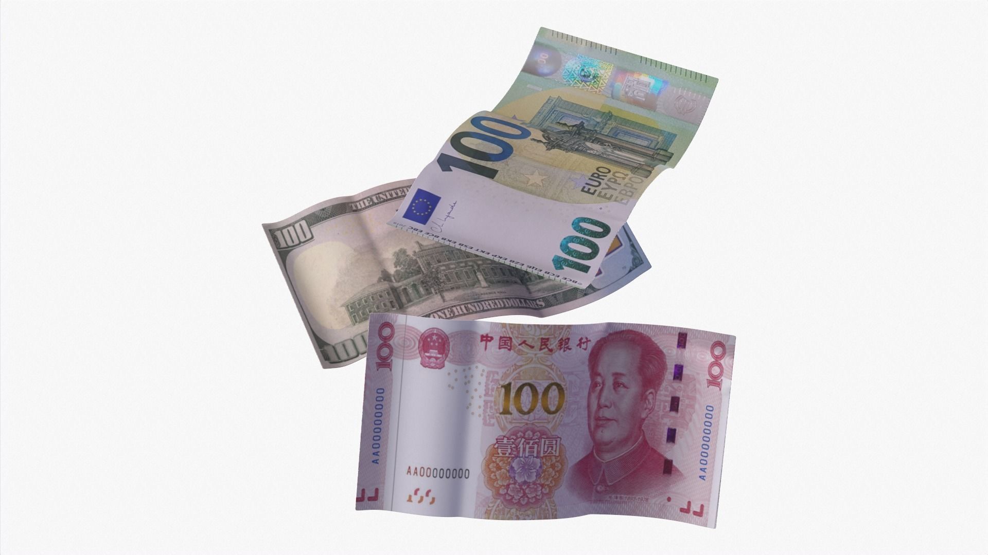 cash money Low-poly 3D model_3