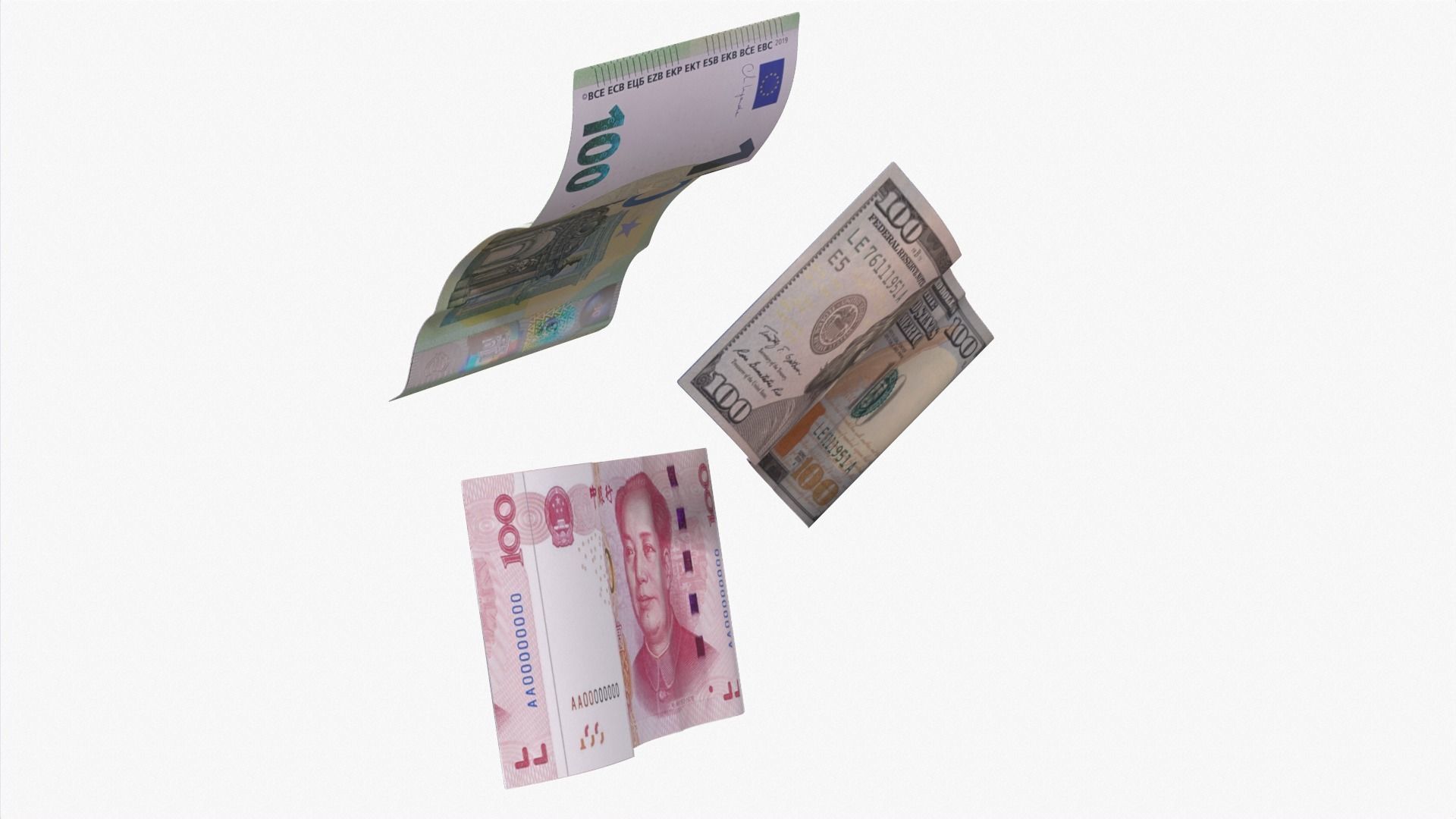 cash money Low-poly 3D model_8