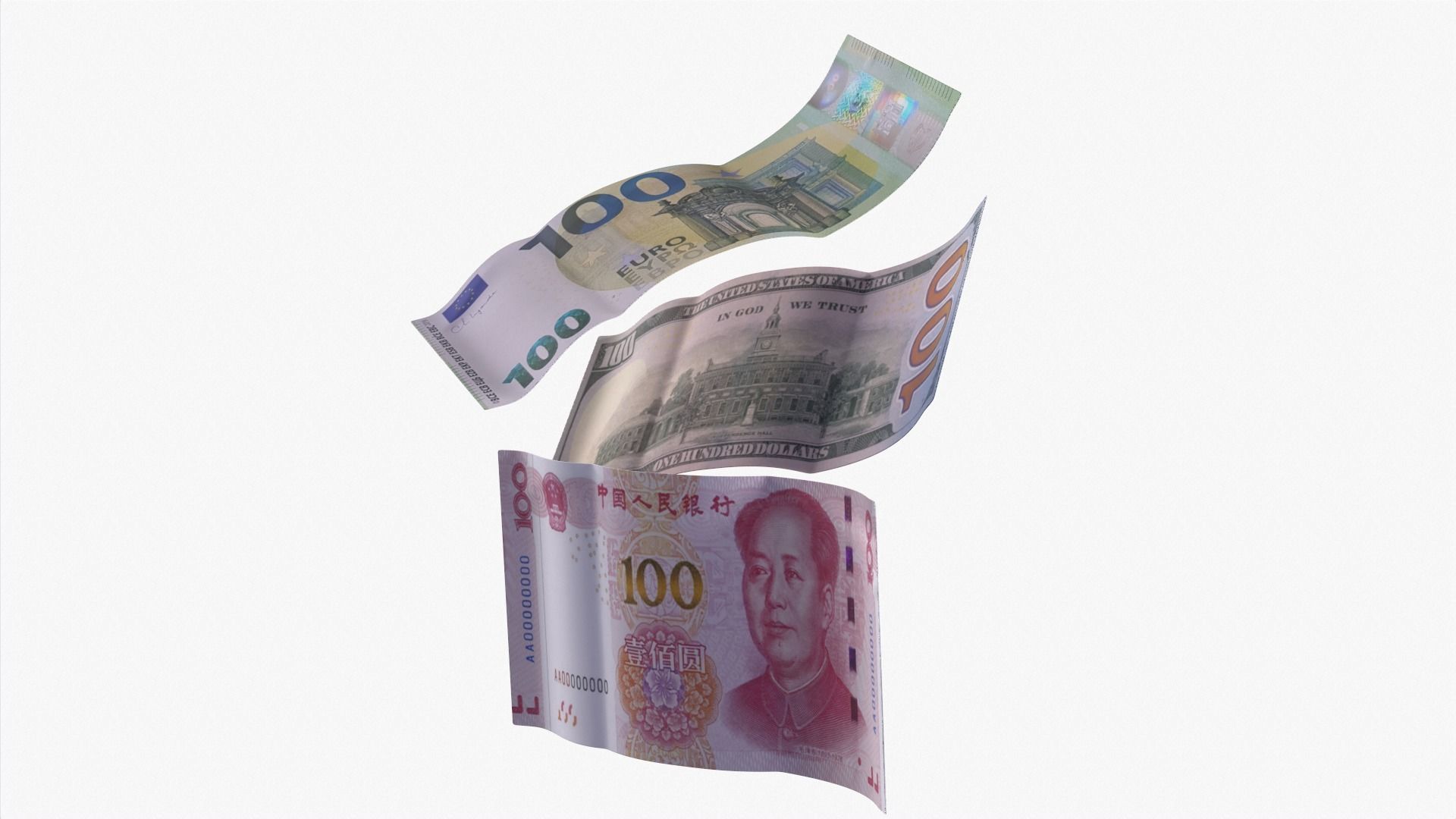 cash money Low-poly 3D model_4