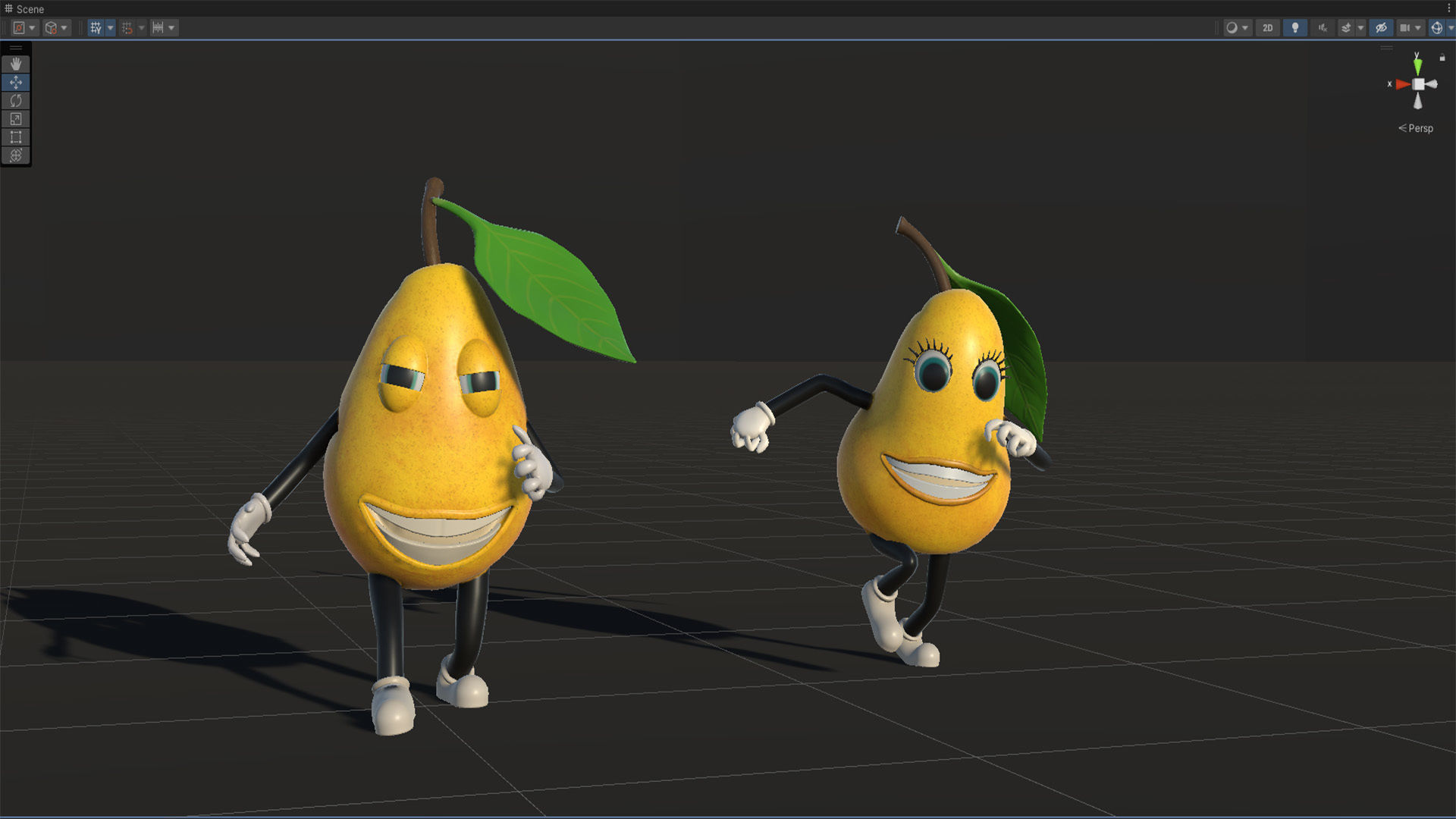 Low-Poly game-ready animated 3D model Pear Characters Low-poly 3D model_24